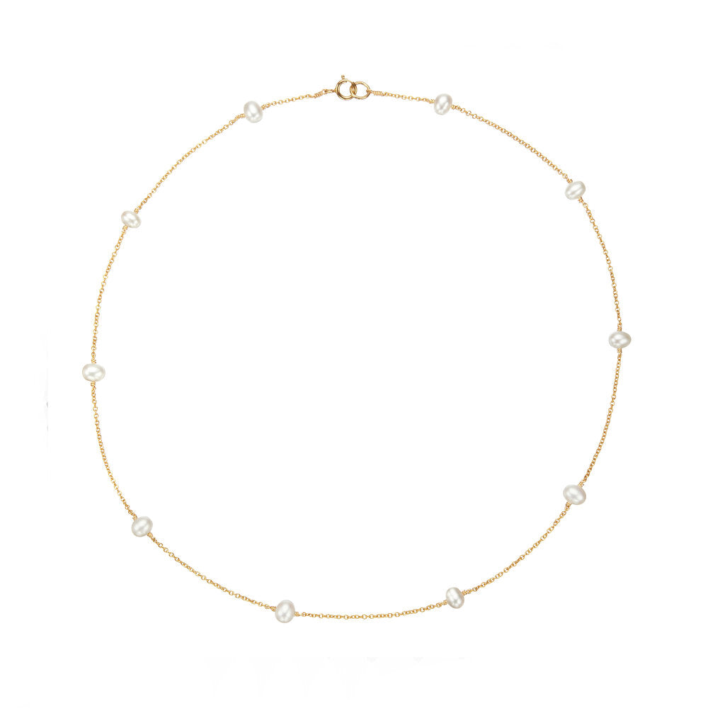 Gold Ten Pearl Choker
