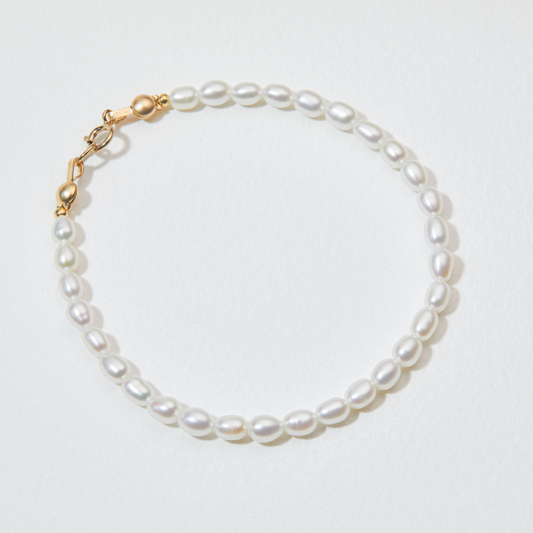 Gold-Tone Seed Pearl-Style Bracelet