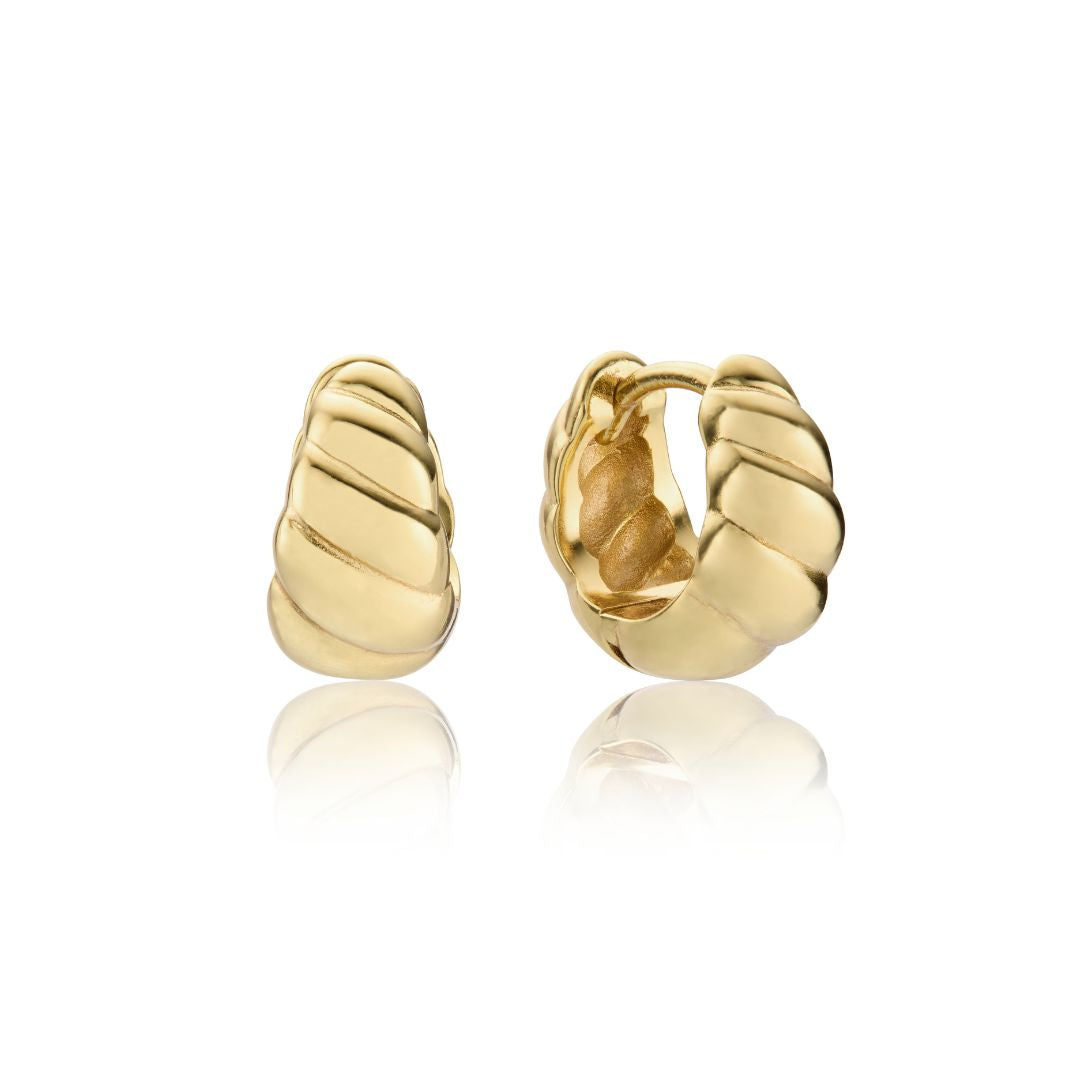 Gold-Tone Mini Twisted Hoop Earrings
