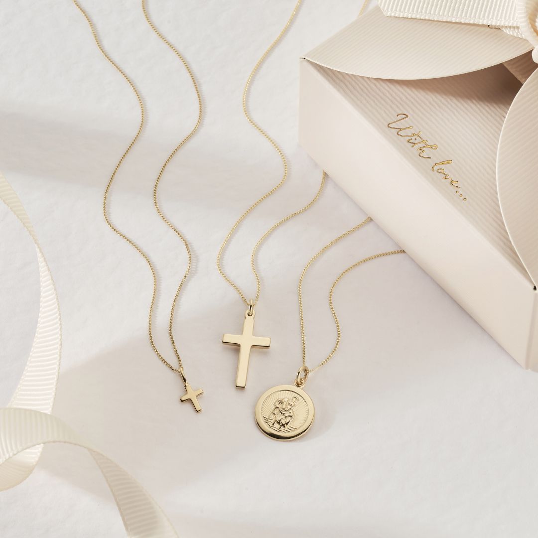 Gold-Tone Tiny Cross Necklace