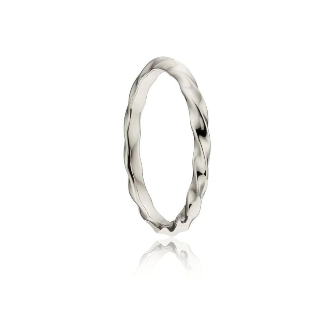 Silver-Tone Twist Ring