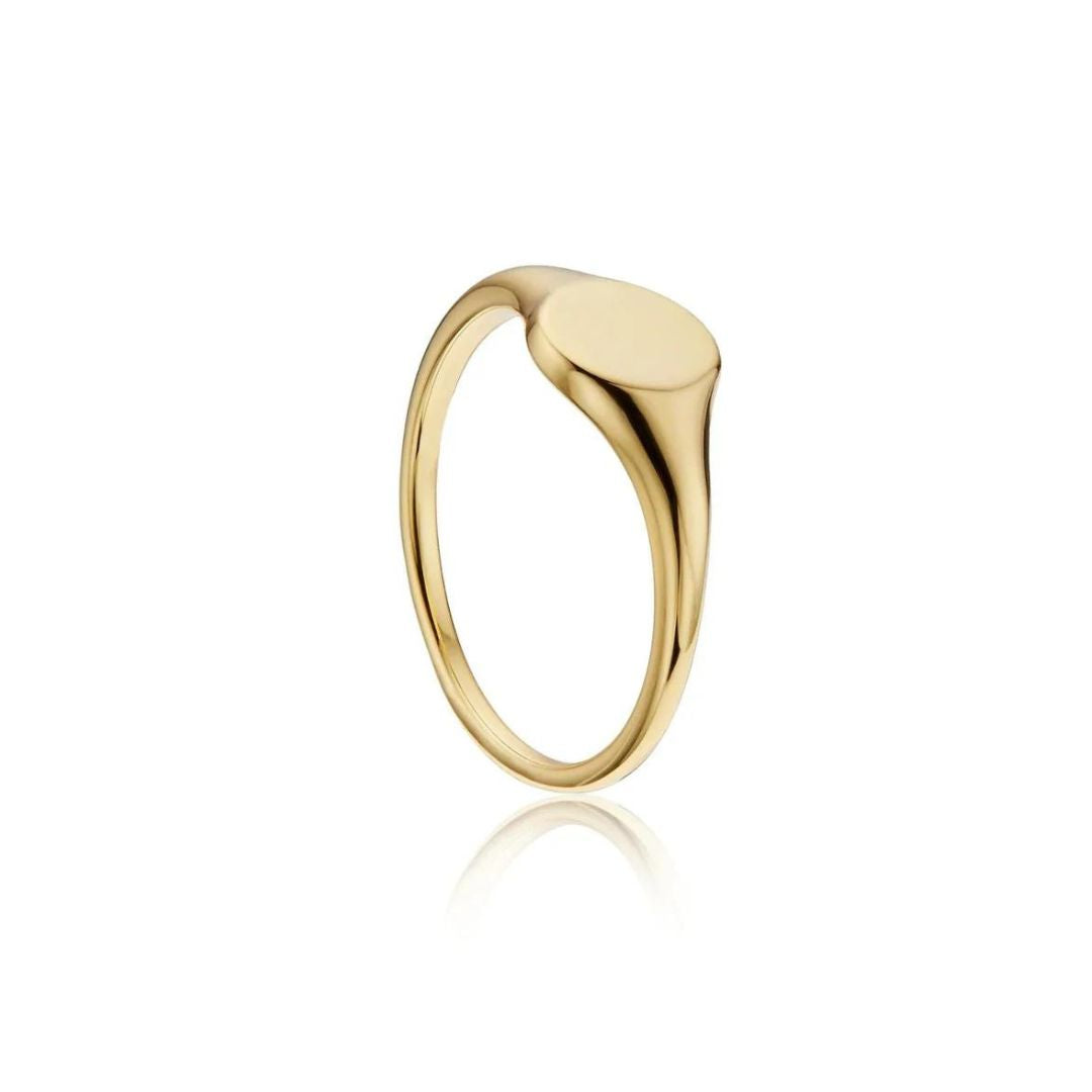 Gold-Tone Small Signet Ring