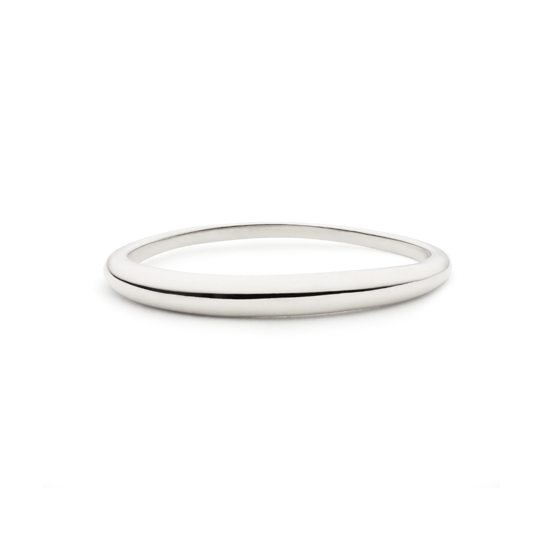 Silver-Tone Mini Dome Ring