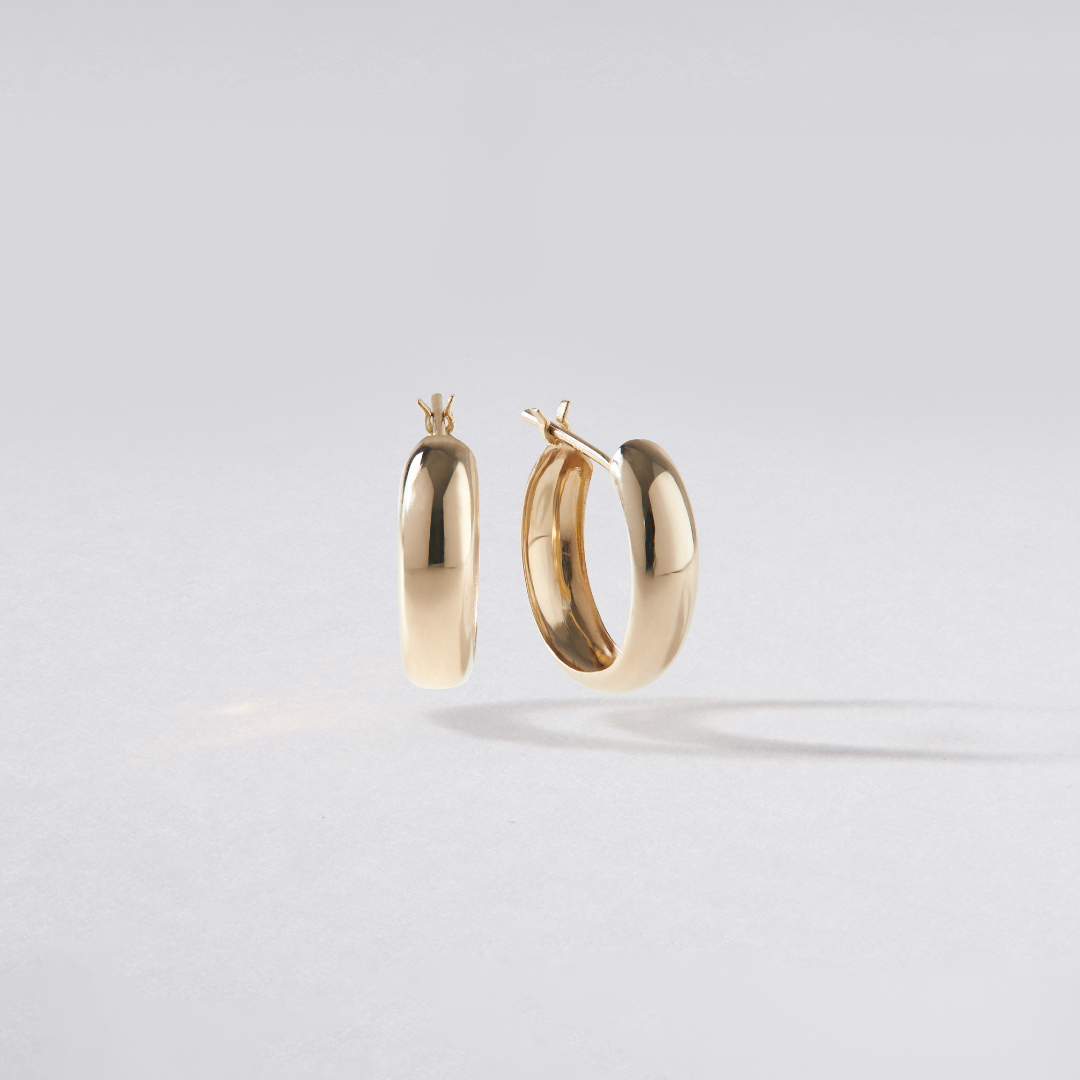 Silver-Tone Plain Hoop Earrings