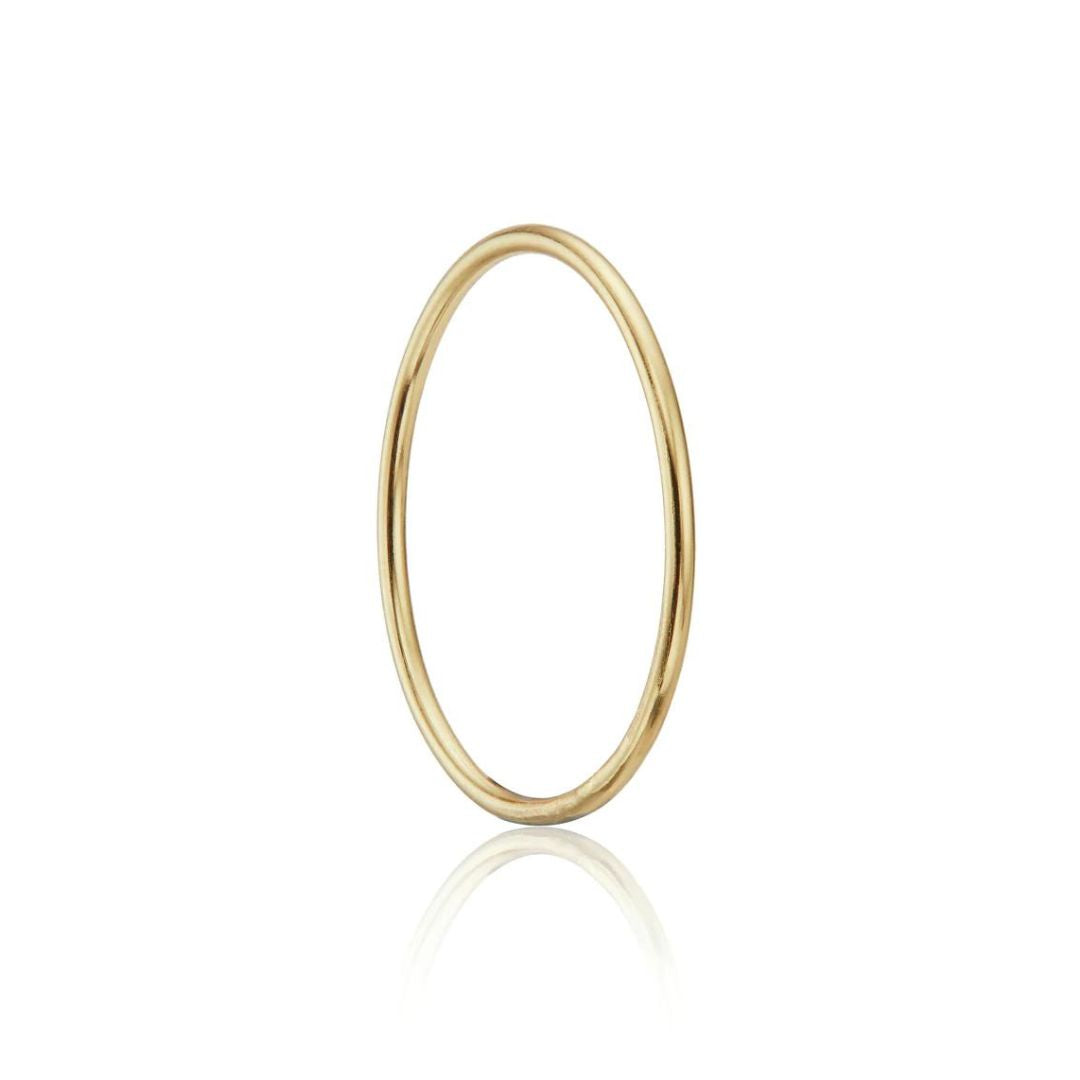 Gold-Tone Thin Plain Stacking Ring