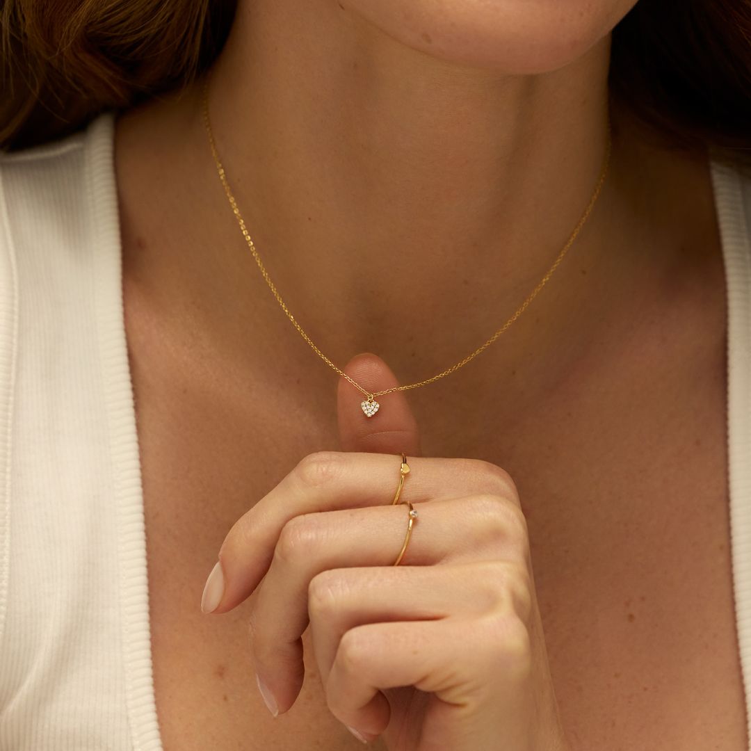 Gold-Tone Tiny Heart Ring
