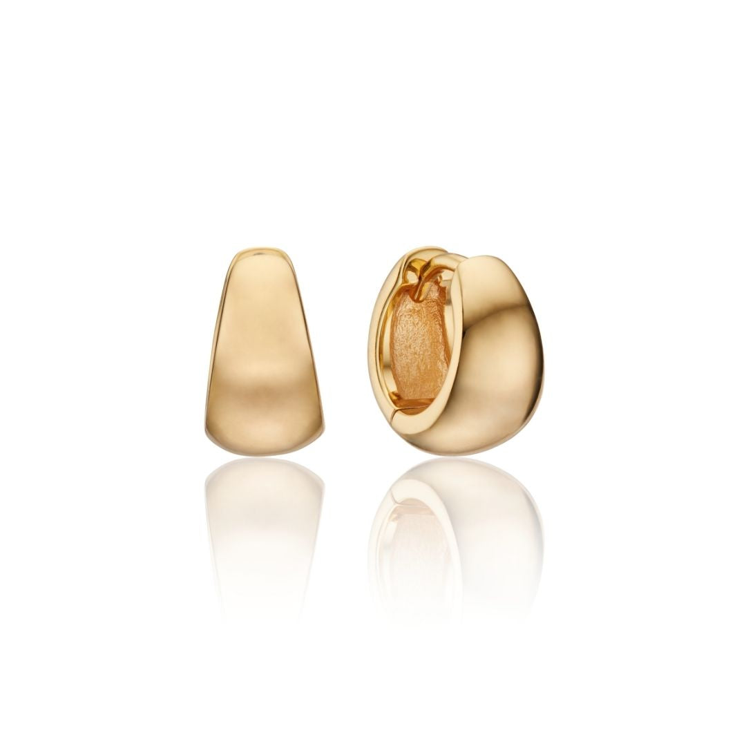 Gold-Tone Chunky Huggie Hoop Earrings