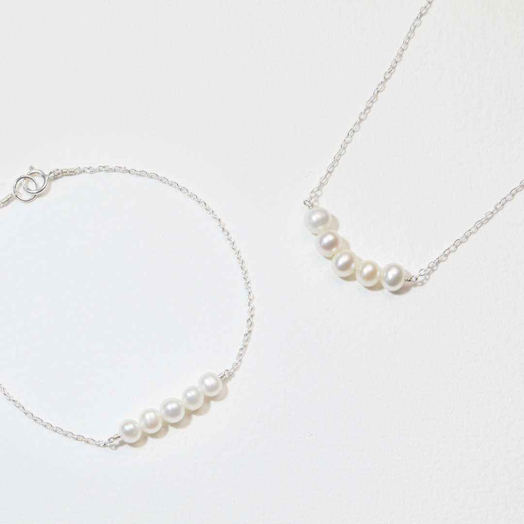 Pearl-Style Cluster Necklace