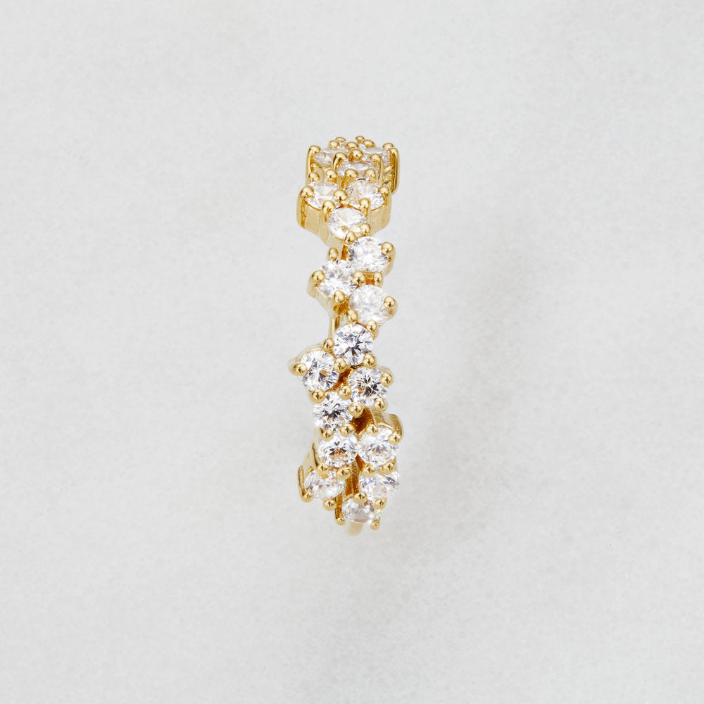 Gold-Tone Crystal-Style Cluster Ring