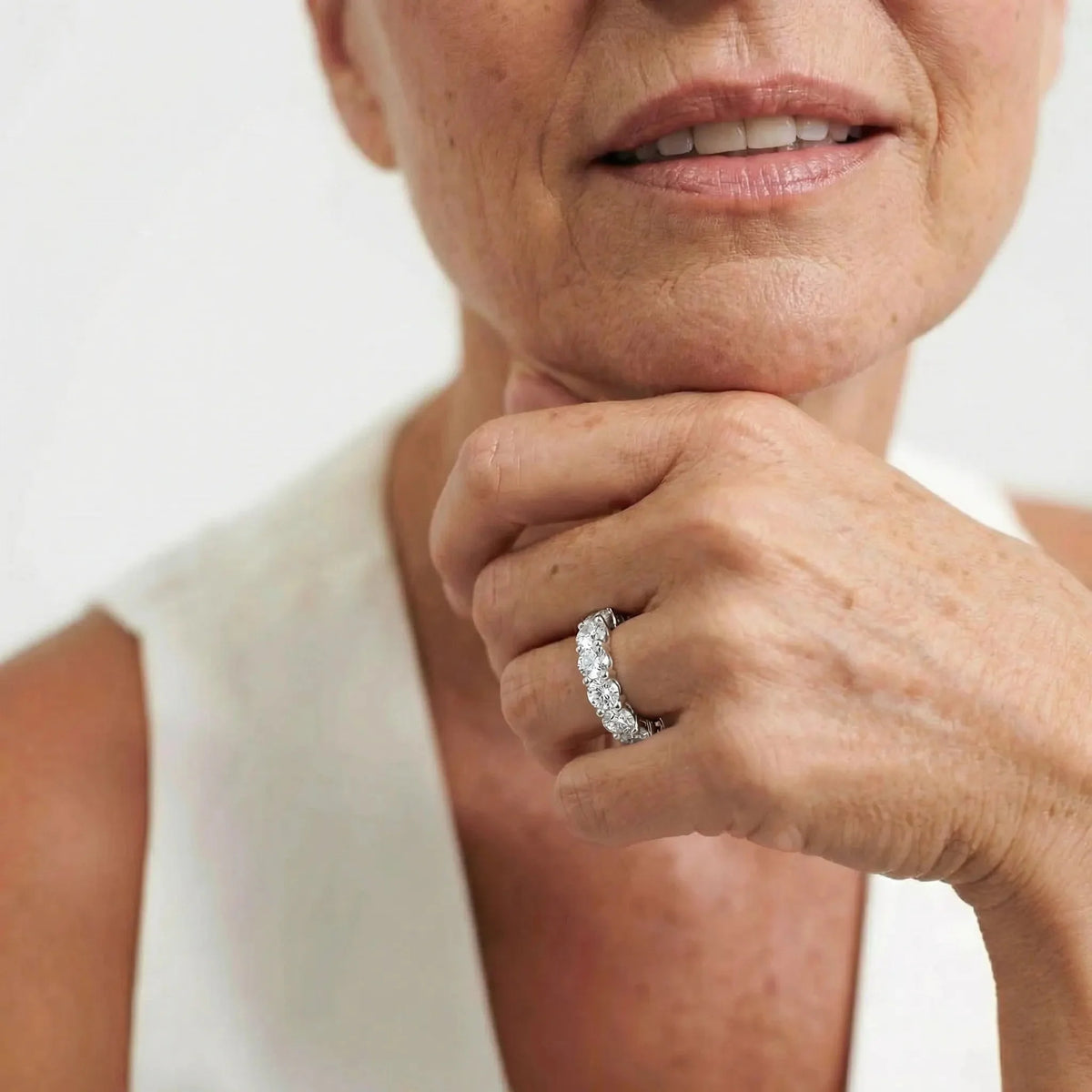 Coralia Crystal-Style Eternity Band Ring