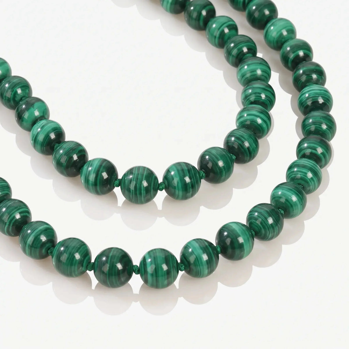 Gold-Tone Malachite-Style Pearl-Style Pendant Necklace