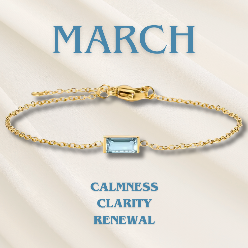 Gold-Tone Multicolor Birthstone-Style Crystal Chain Bracelet for Women Gift