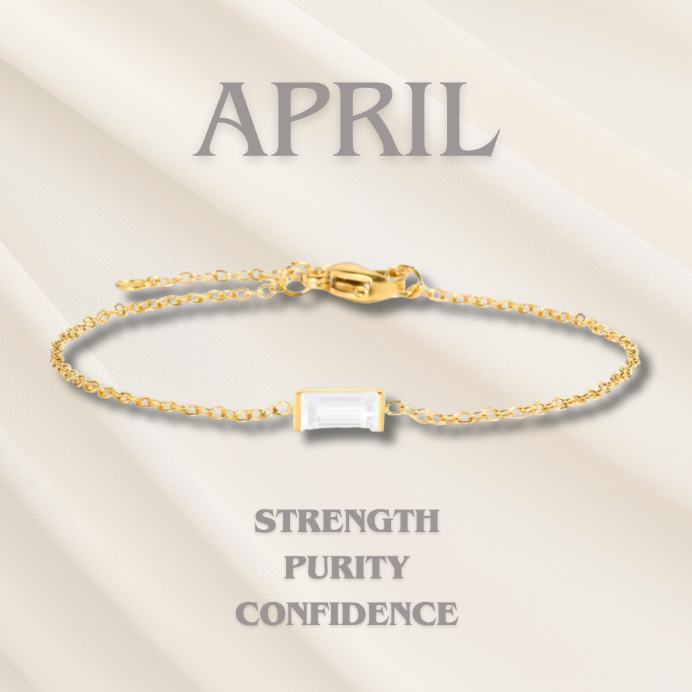 Gold-Tone Multicolor Birthstone-Style Crystal Chain Bracelet for Women Gift