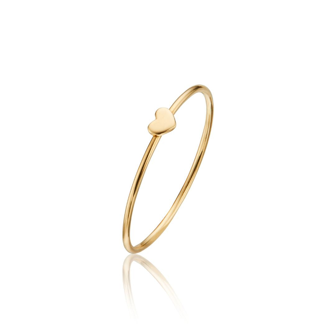 Gold-Tone Tiny Heart Ring