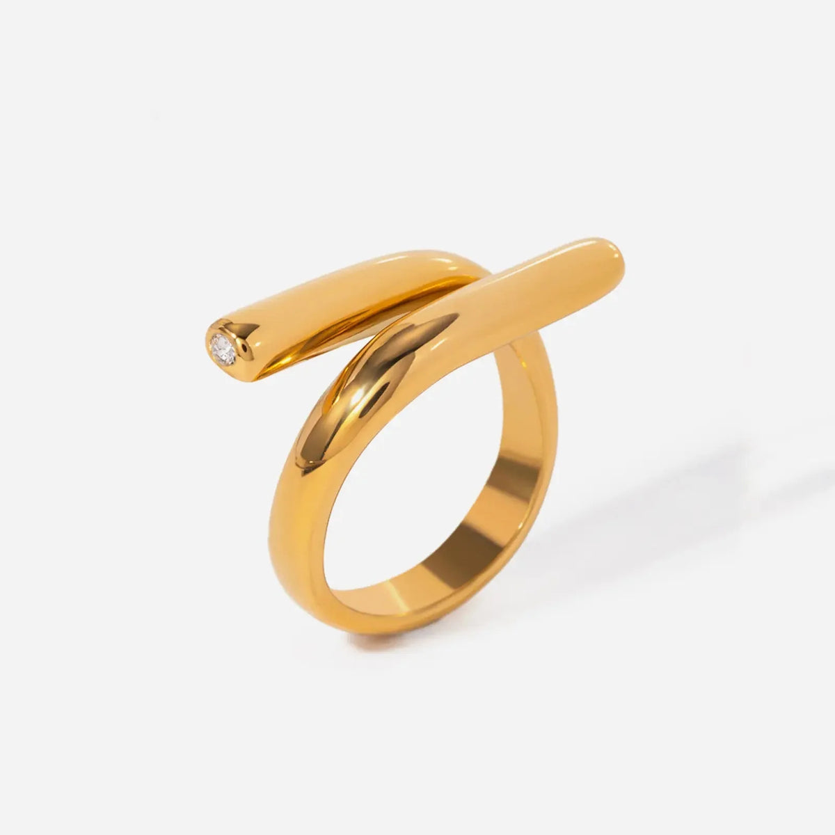Gossamer Crystal-Style Adjustable Ring in Gold-Tone & Silver-Tone
