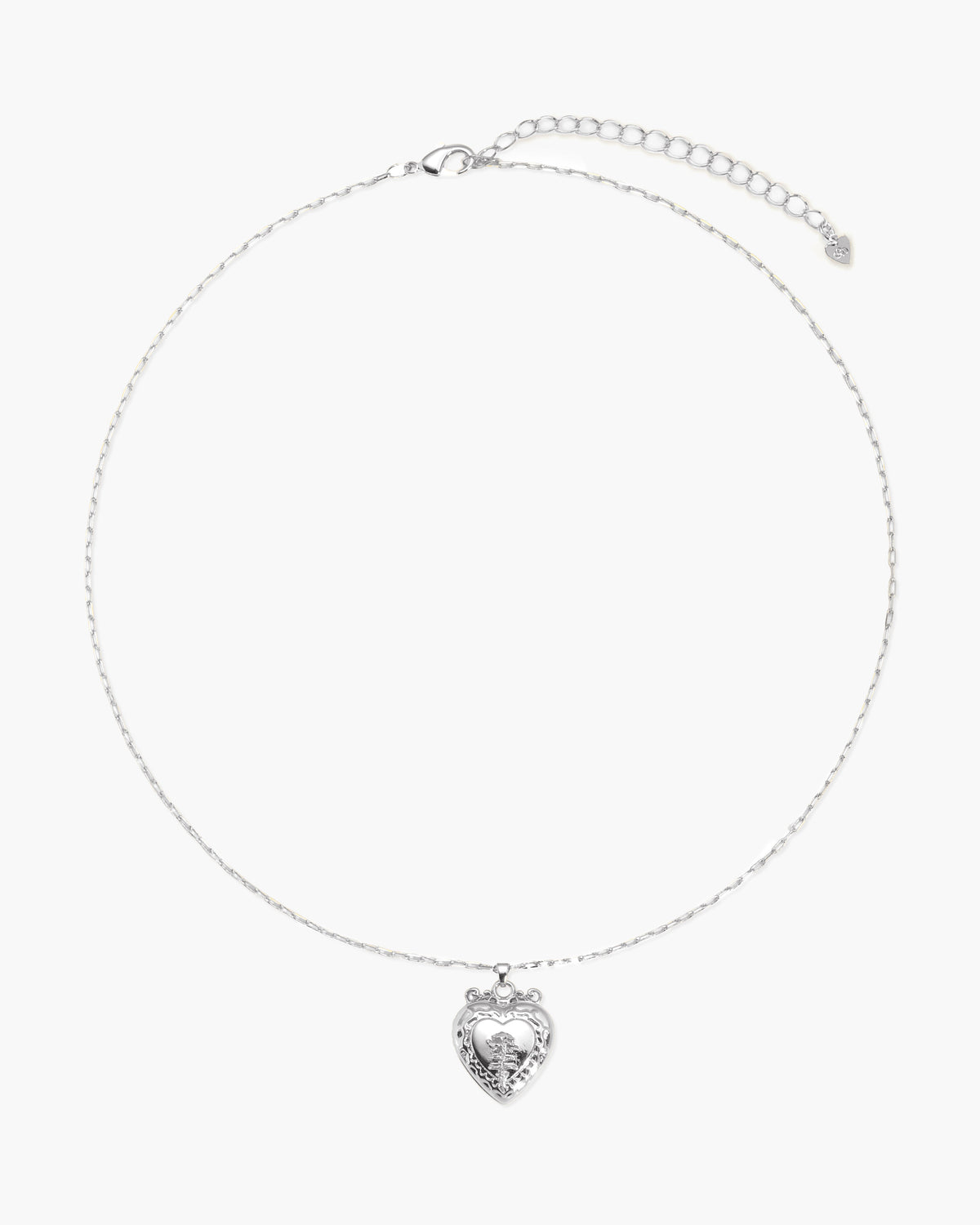 Isabela Heart Locket Necklace in Silver-Tone & Gold-Tone