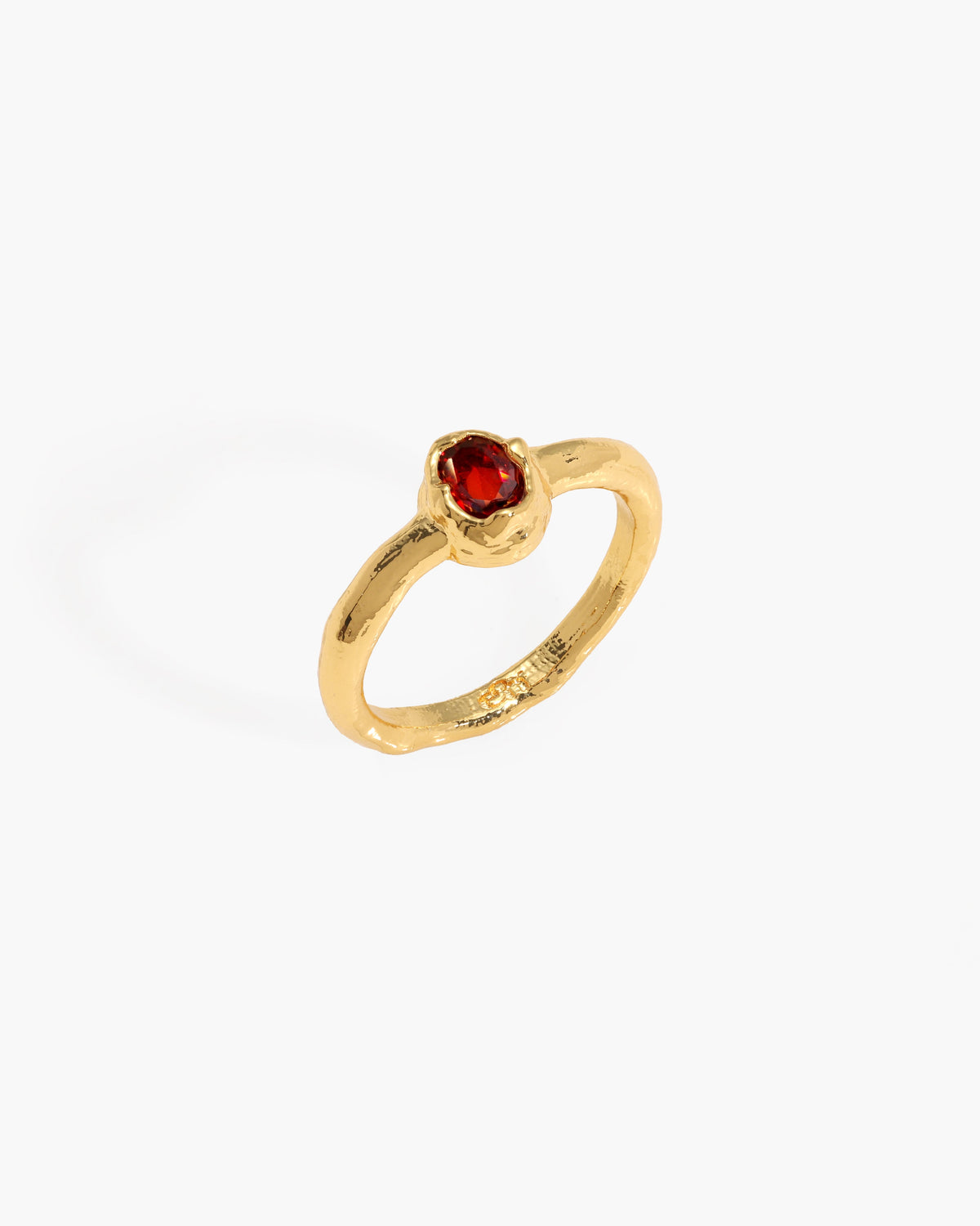 January Birthstone-Style Ring in Gold-Tone