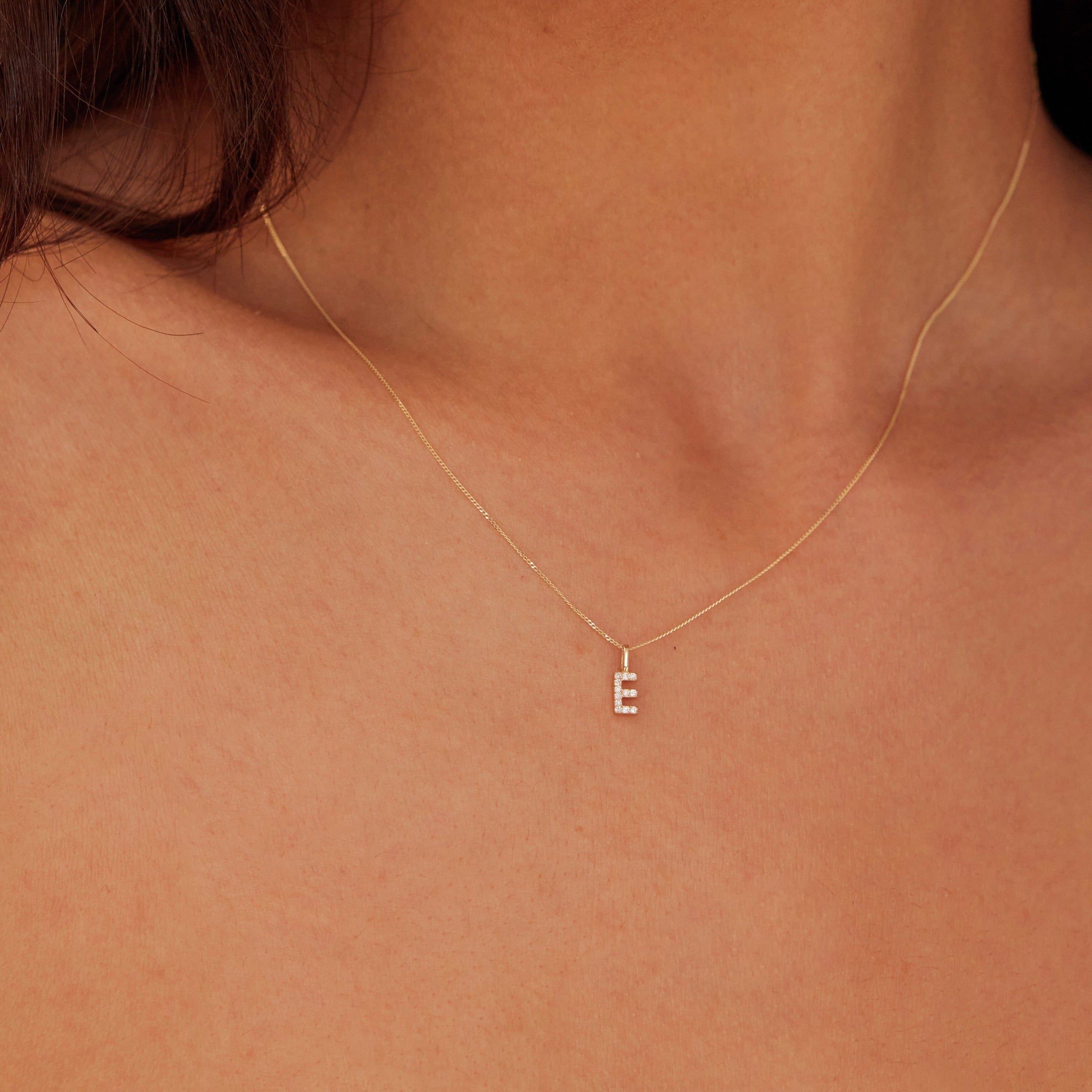 Gold-Tone Crystal-Style Individual Initial Charm