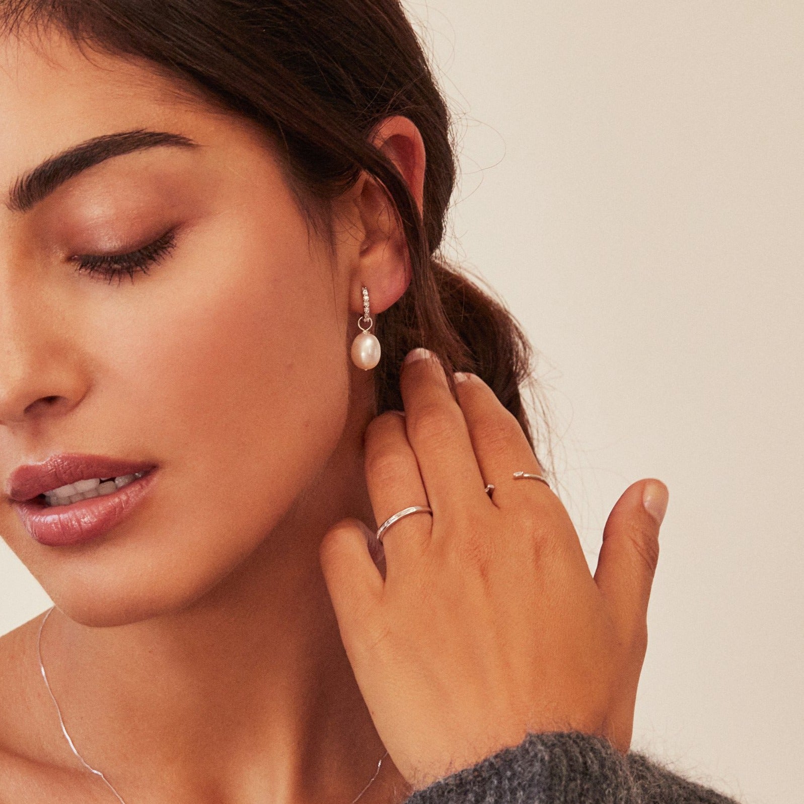 Silver Diamond Style Baguette Gap Ring