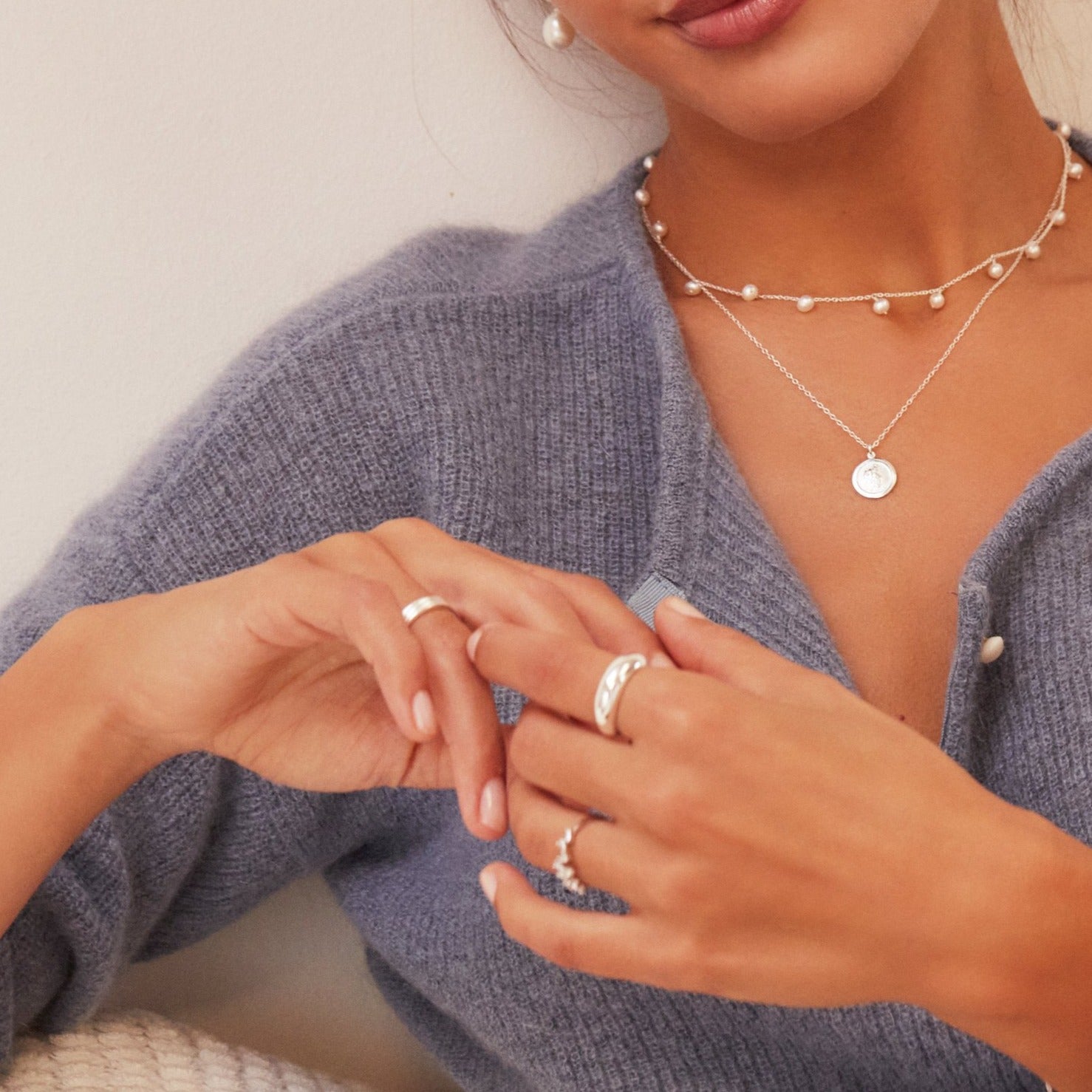 Silver-Tone Plain Dome Ring