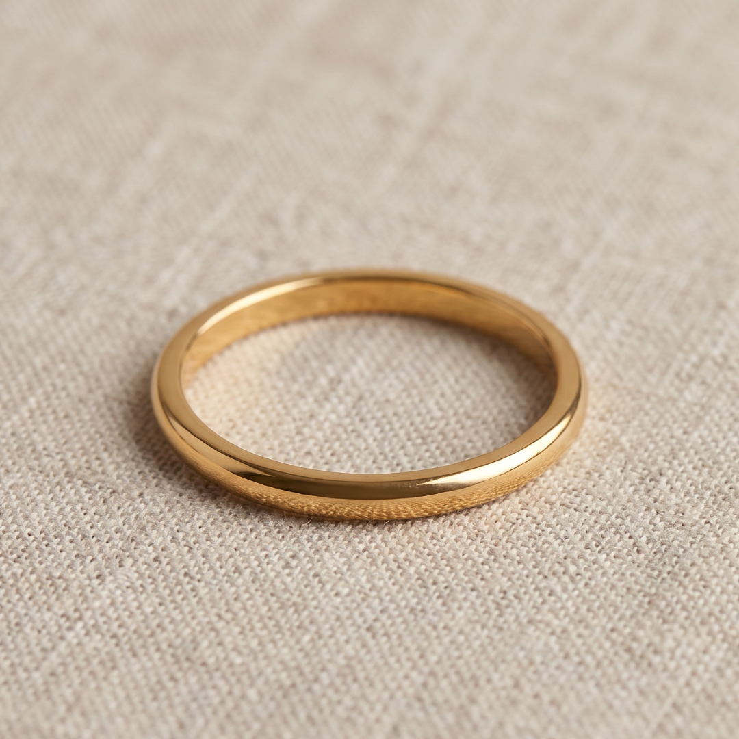 Minimalist Gold-Tone Band Ring