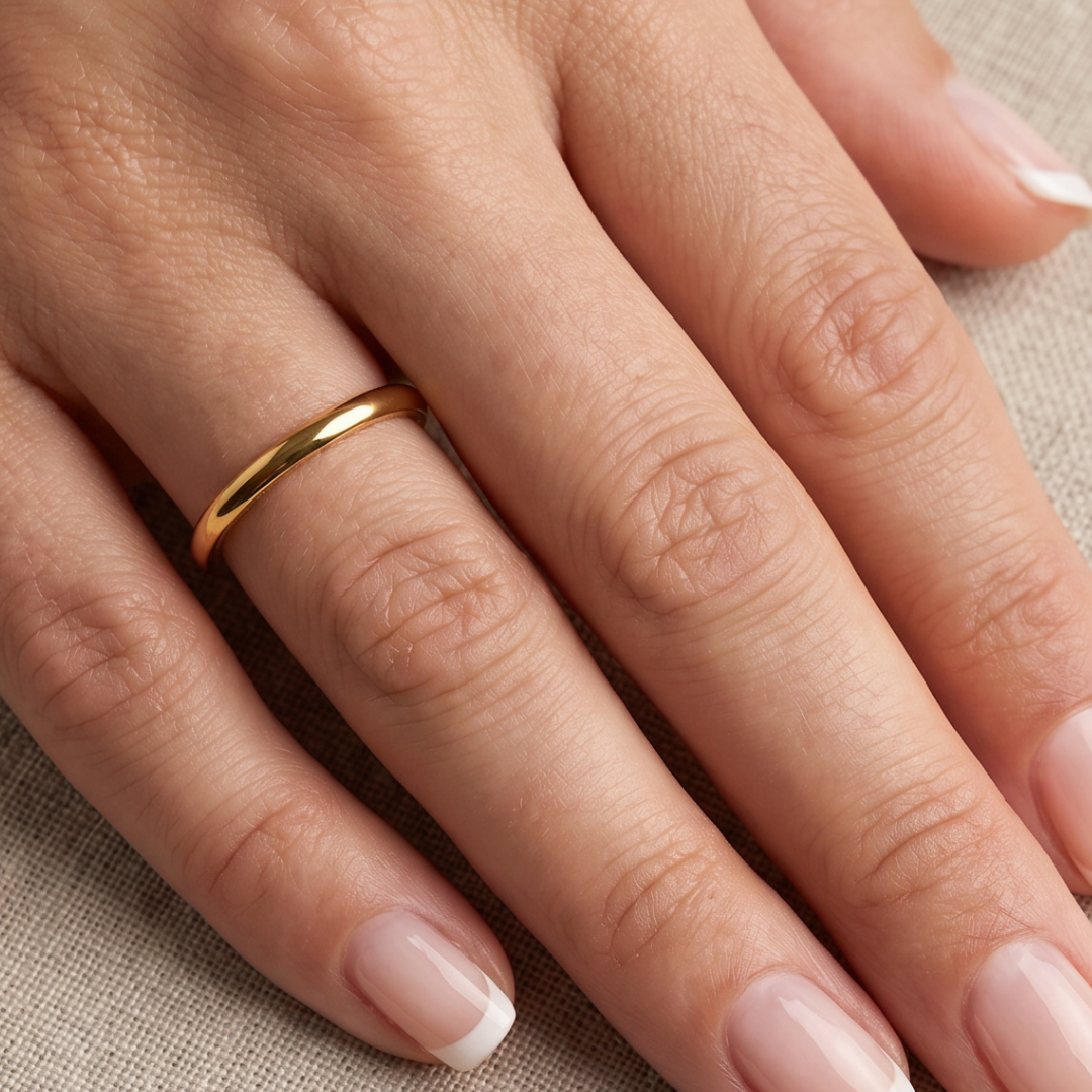 Minimalist Gold-Tone Band Ring