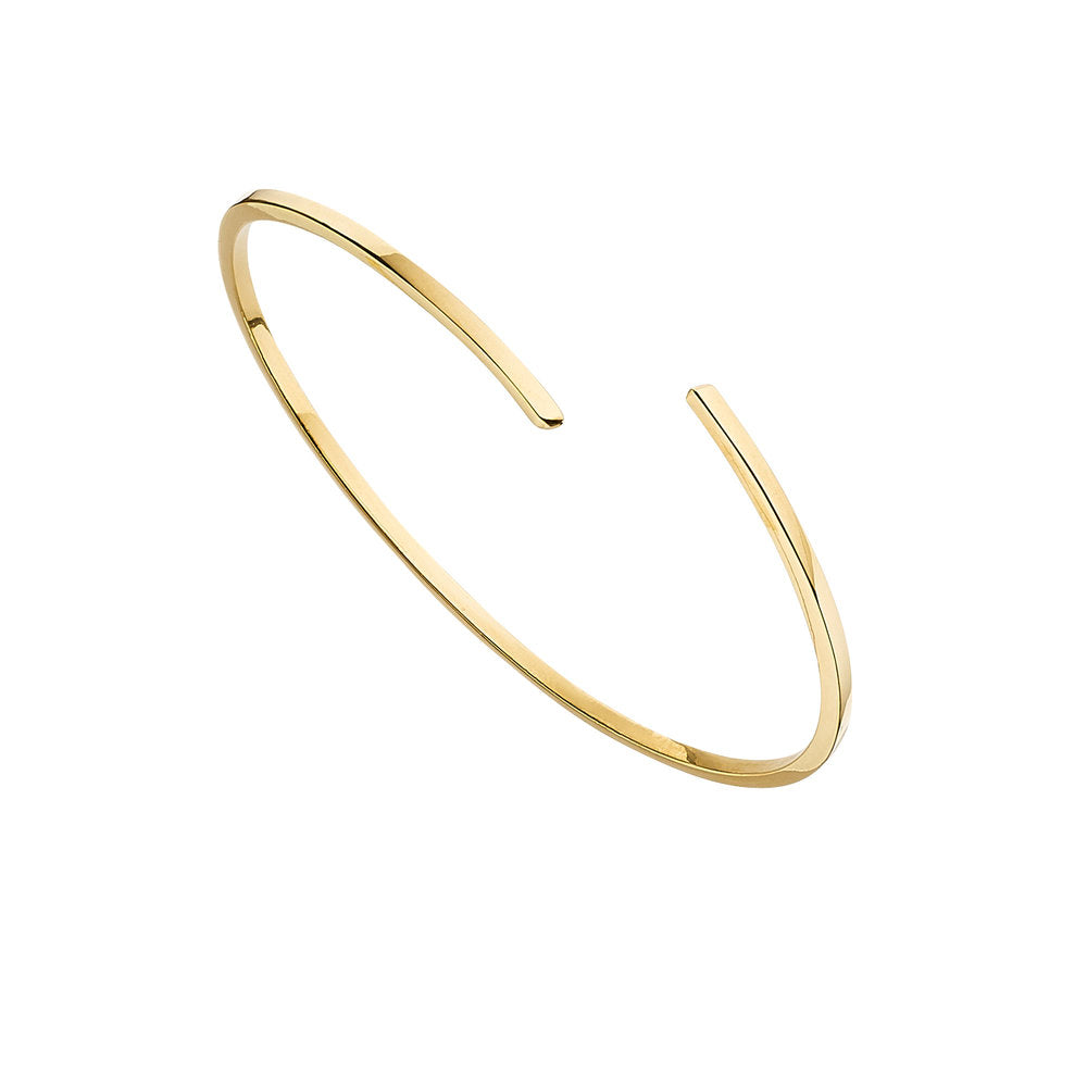 Gold-Tone Thin Spiral Bangle