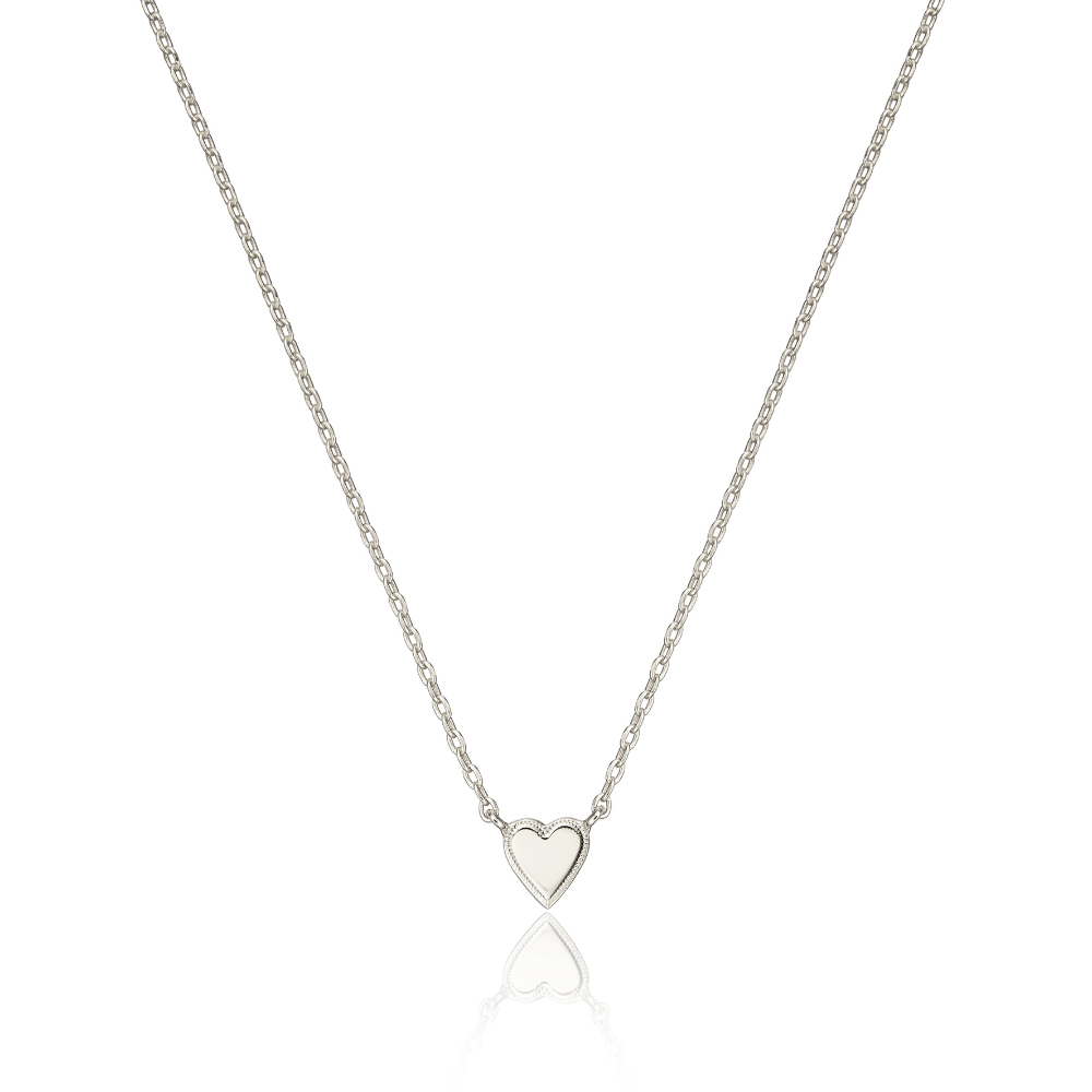 Silver-Tone Tiny Heart Necklace