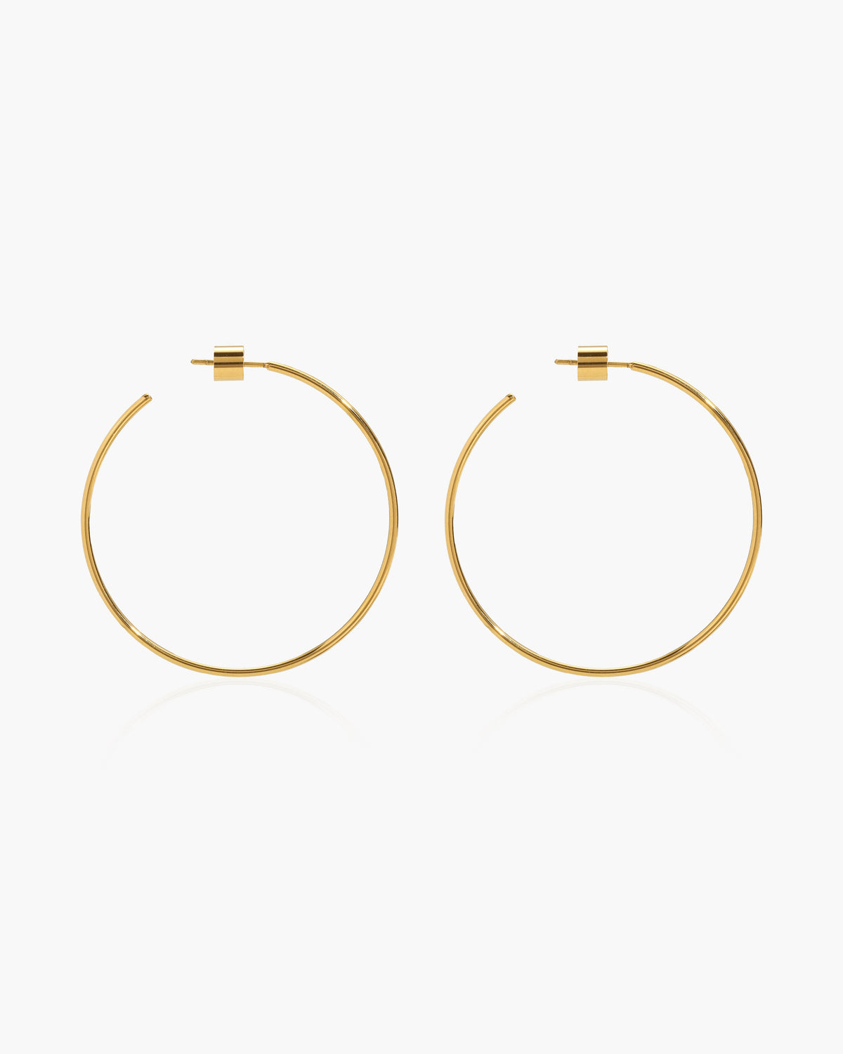 Skinny Hoop Earrings in Gold-Tone