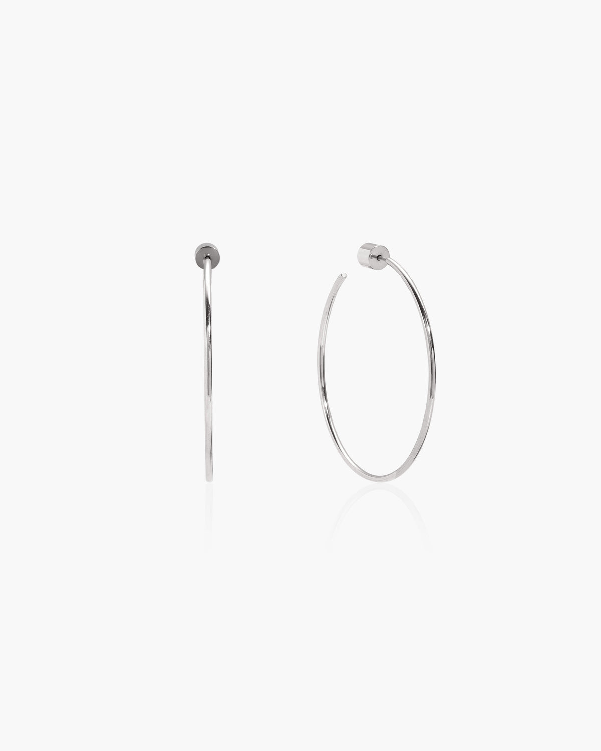 Skinny Hoop Earrings in Gold-Tone