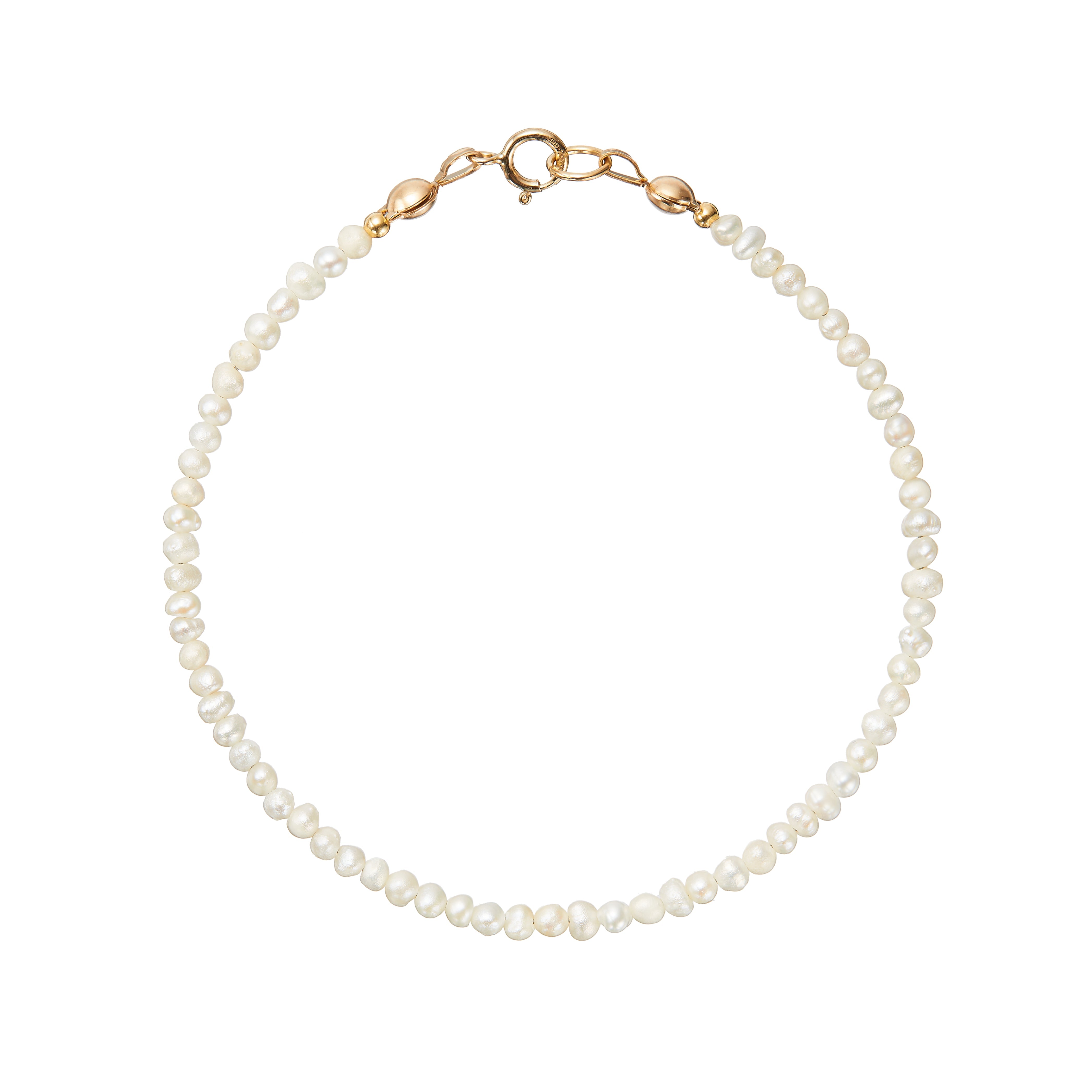 Gold-Tone Small Pearl-Style Bracelet