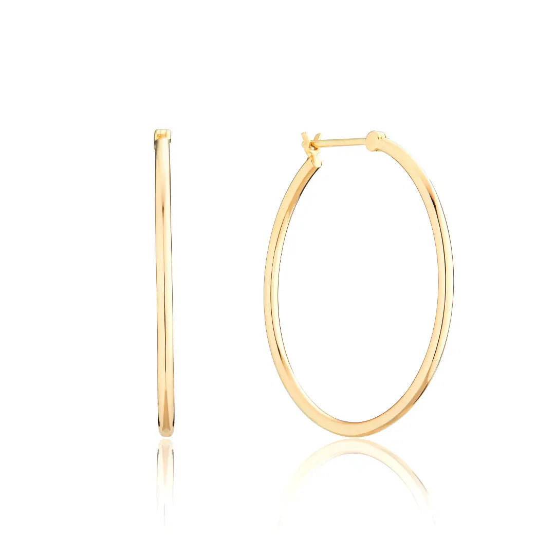 Gold-Tone Large Hoop Earrings