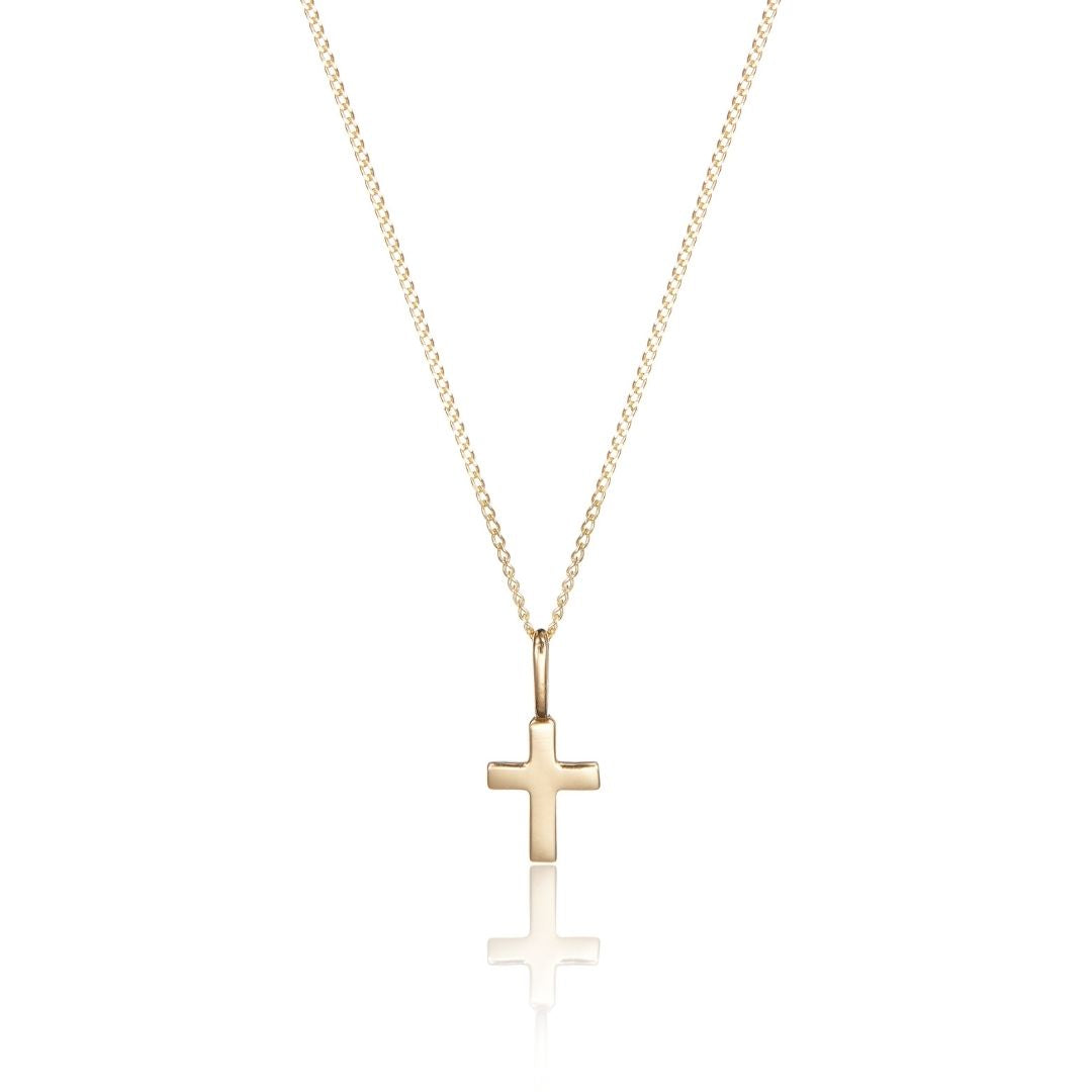 Gold-Tone Tiny Cross Necklace