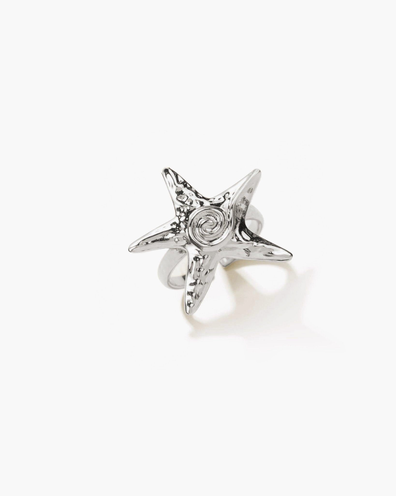 Starfish Ring in Silver-Tone