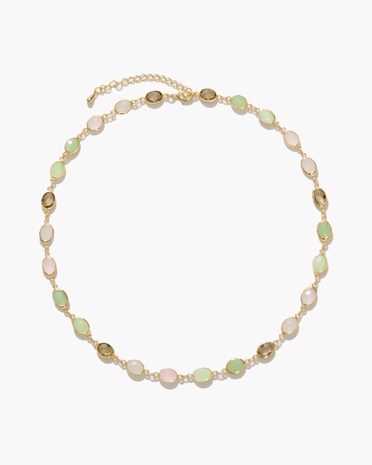 Whimsical Romance Crystal-Style Station Necklace in Silver-Tone