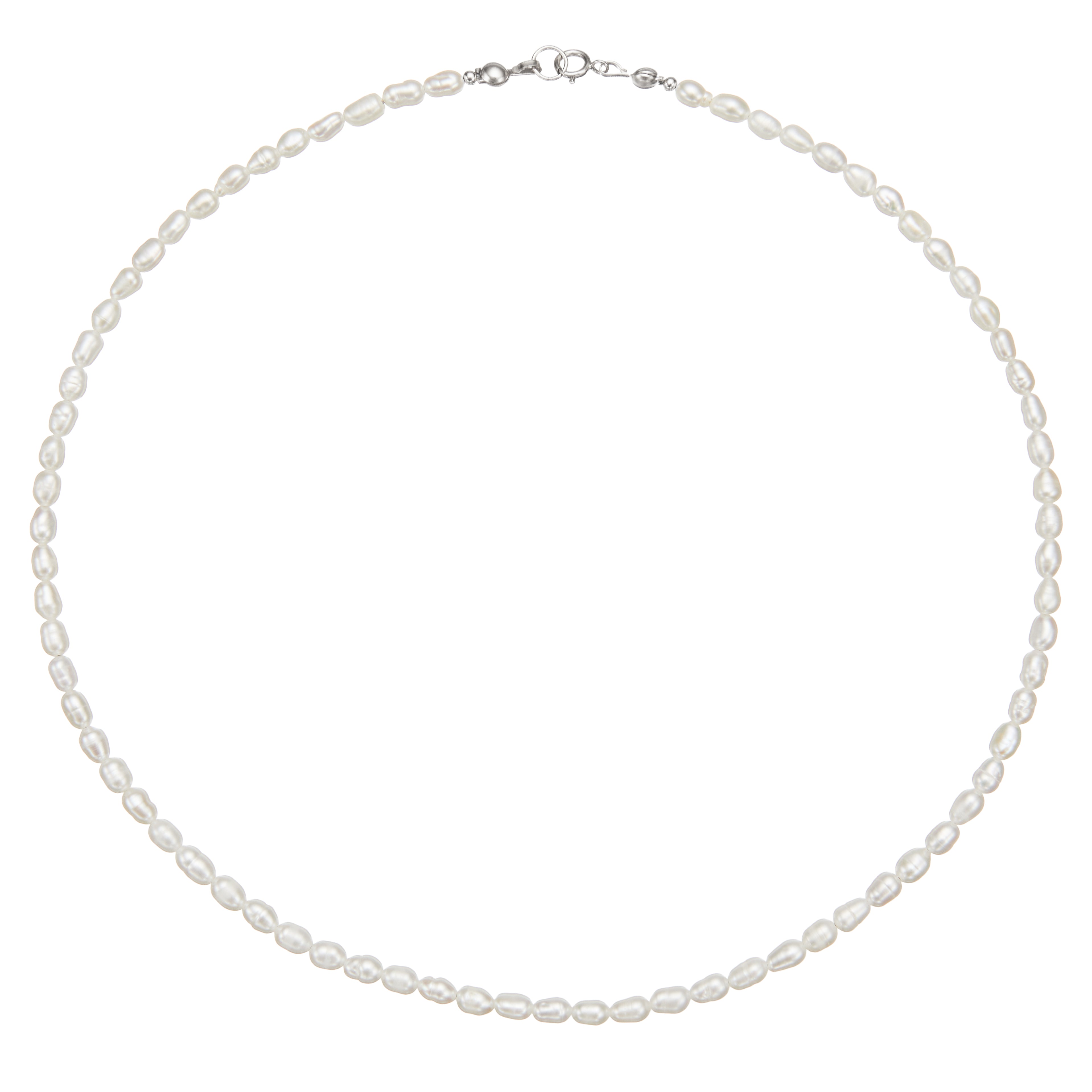 Silver-Tone Seed Pearl-Style Choker