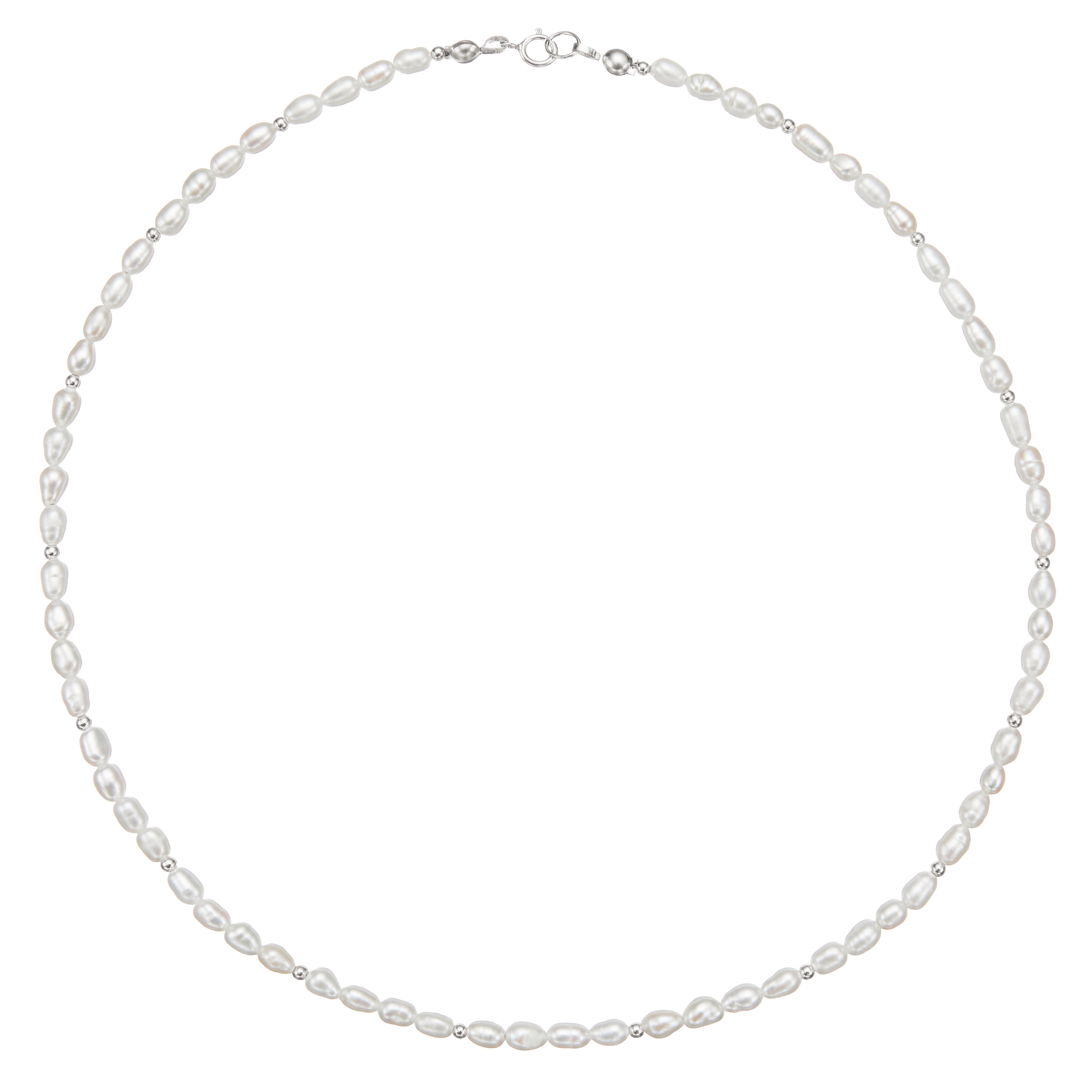 Silver-Tone Beaded Seed Pearl-Style Choker