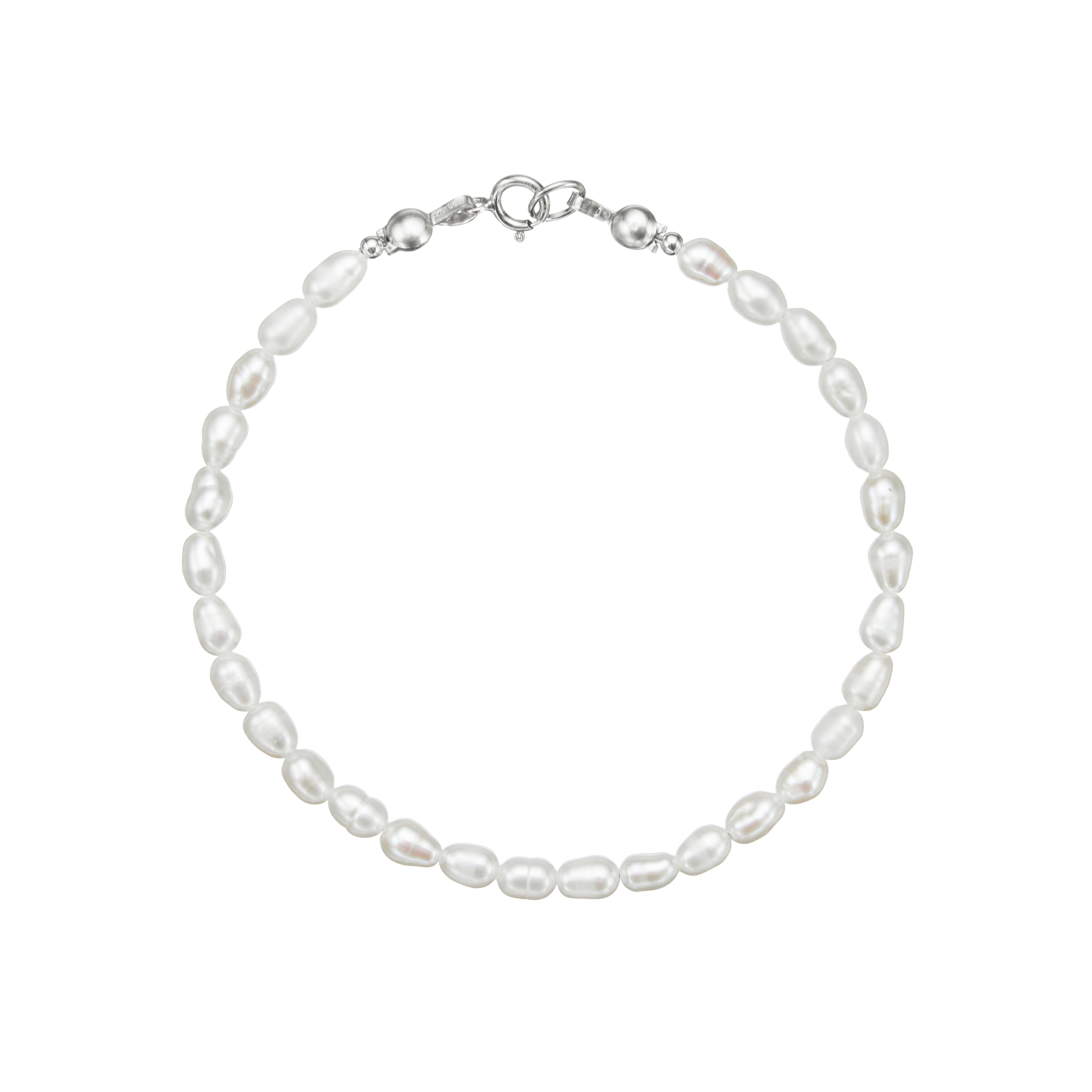 Silver-Tone Seed Pearl-Style Bracelet