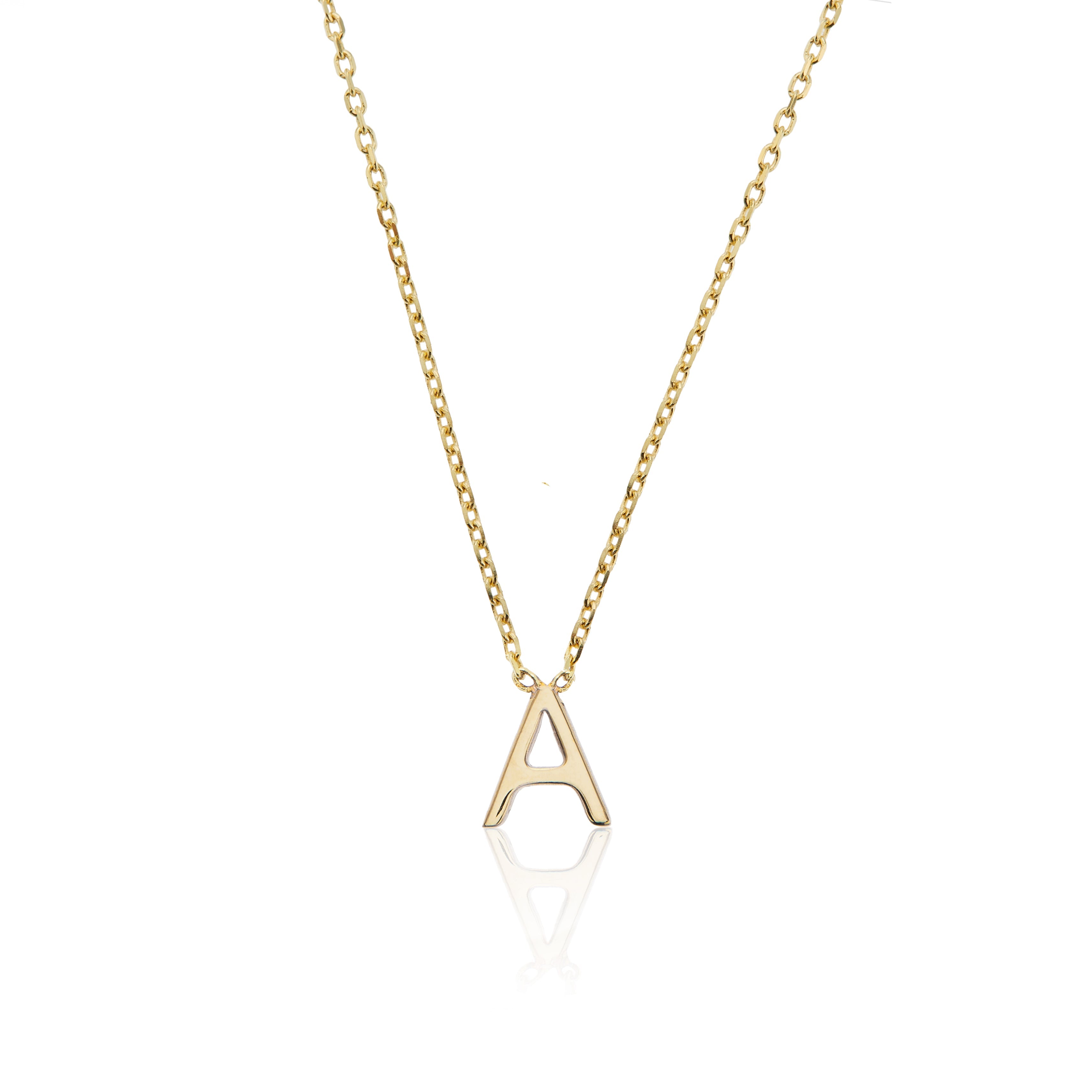 Gold-Tone Mini Initial Letter Necklace