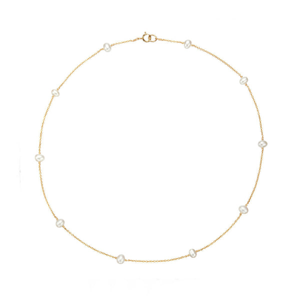 Gold Ten Pearl Choker