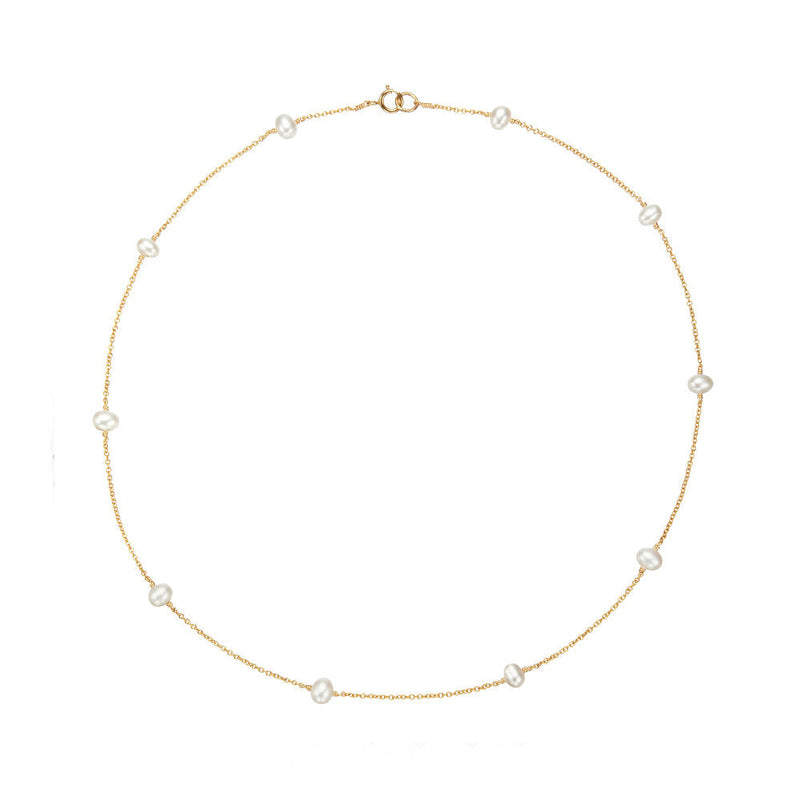 Gold Ten Pearl Choker
