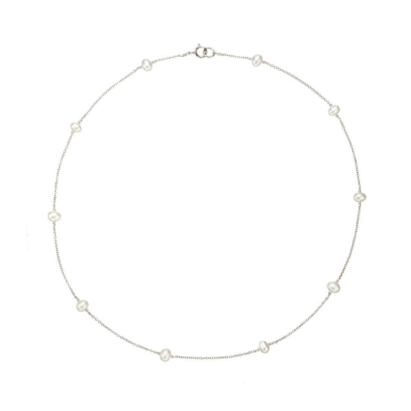 Silver Ten Pearl Choker
