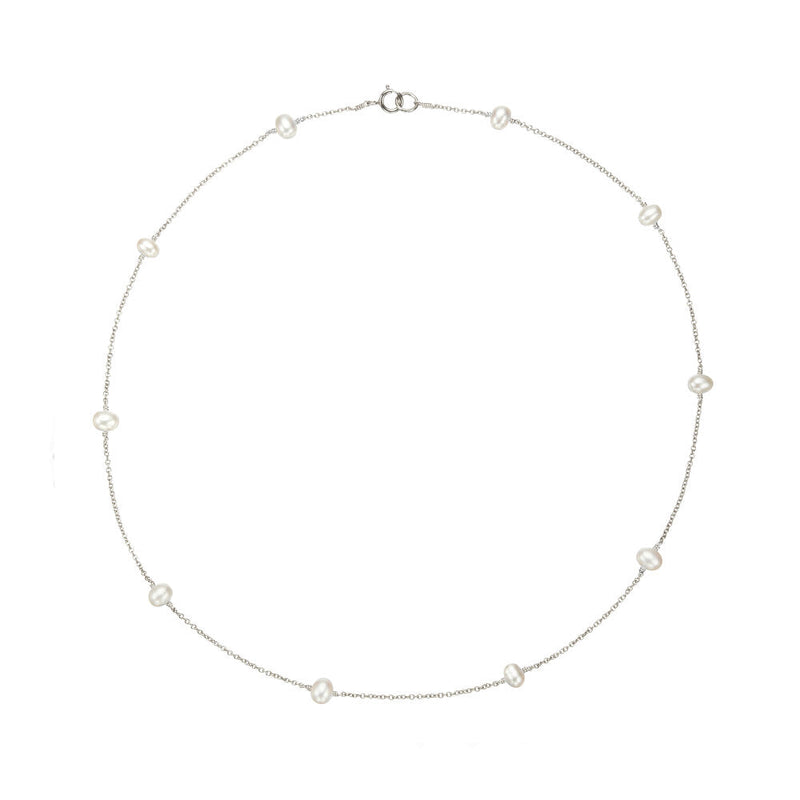 Silver Ten Pearl Choker