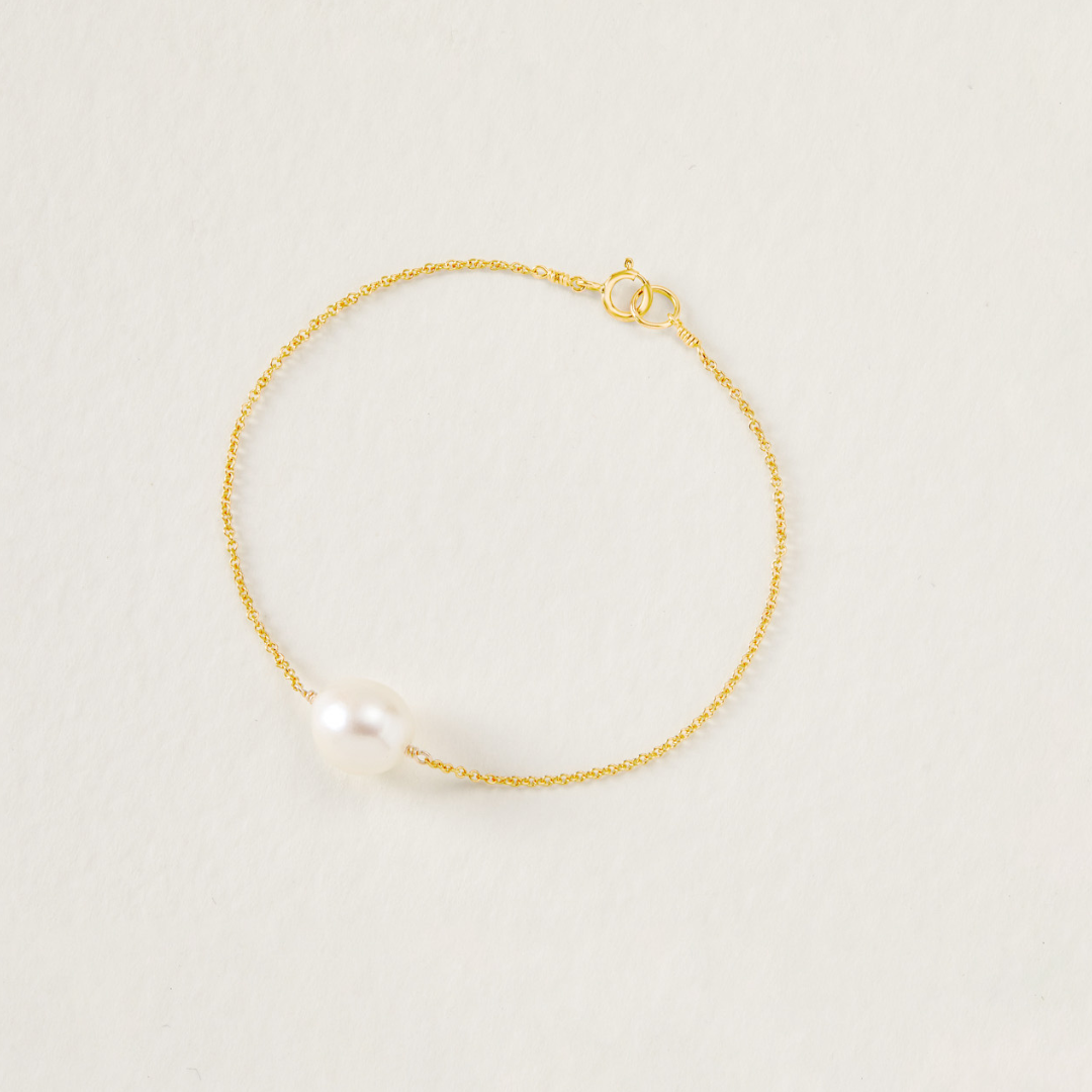 Gold-Tone Large Pearl-Style Bracelet