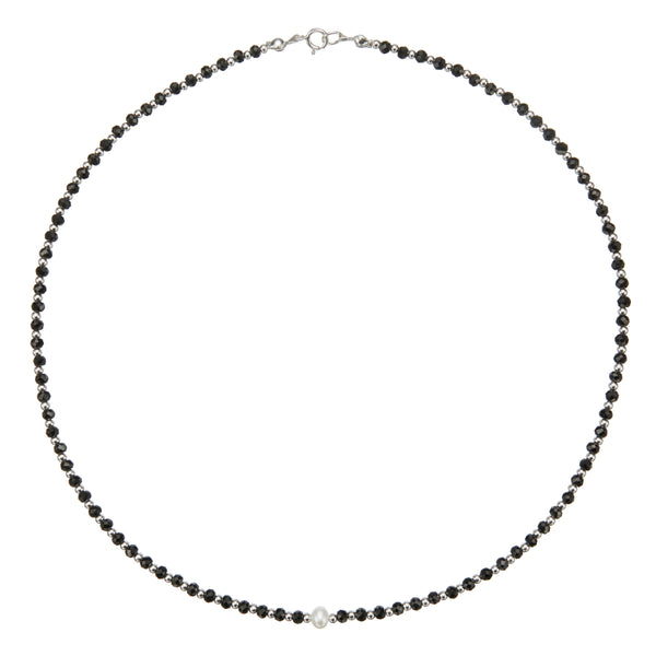 Silver Spinel Gemstone Choker