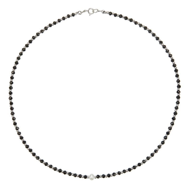 Silver Spinel Gemstone Choker