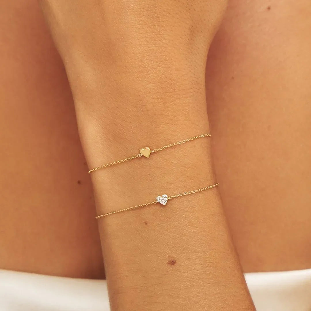 Gold-Tone Tiny Heart Bracelet
