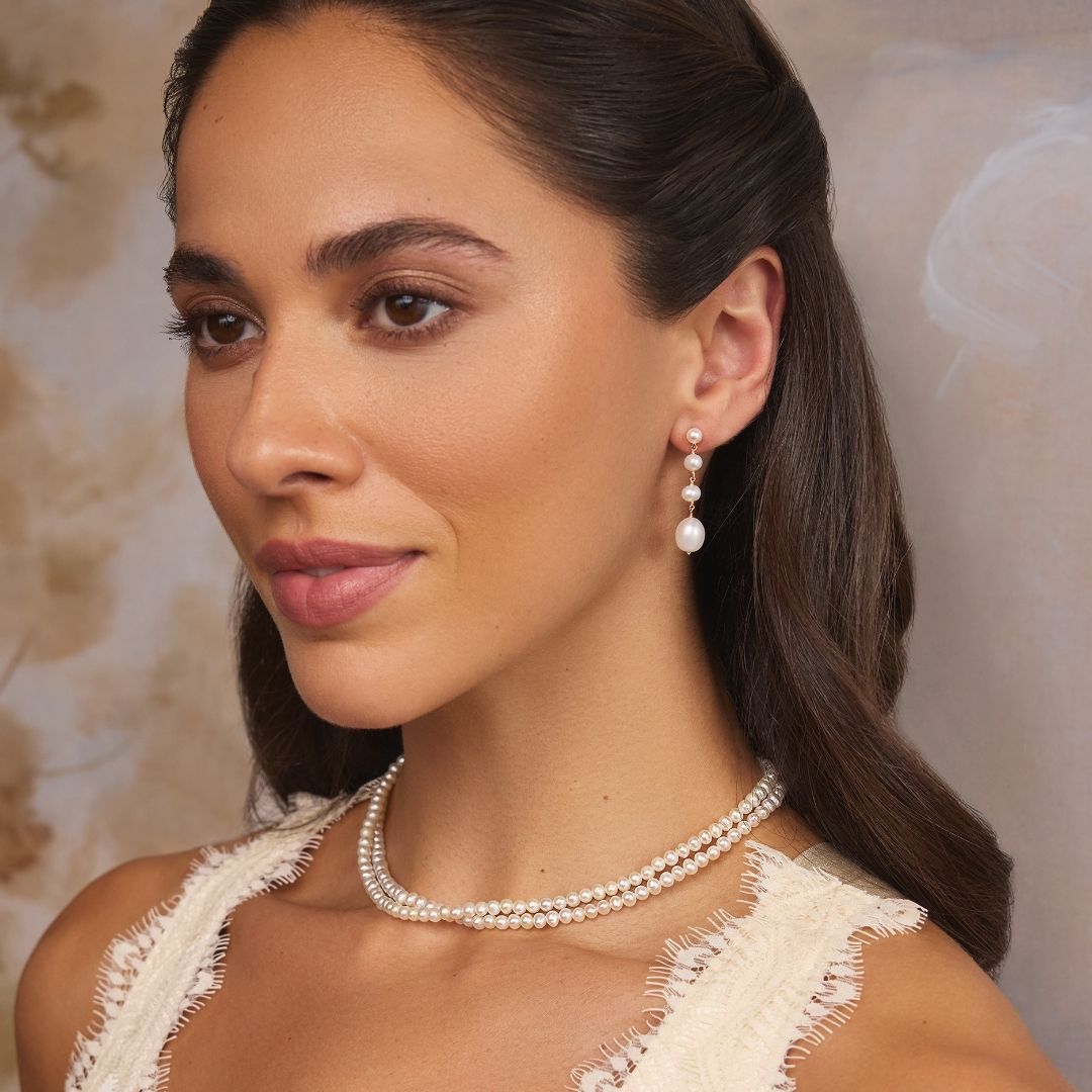 Silver-Tone Pearl-Style Choker Necklace