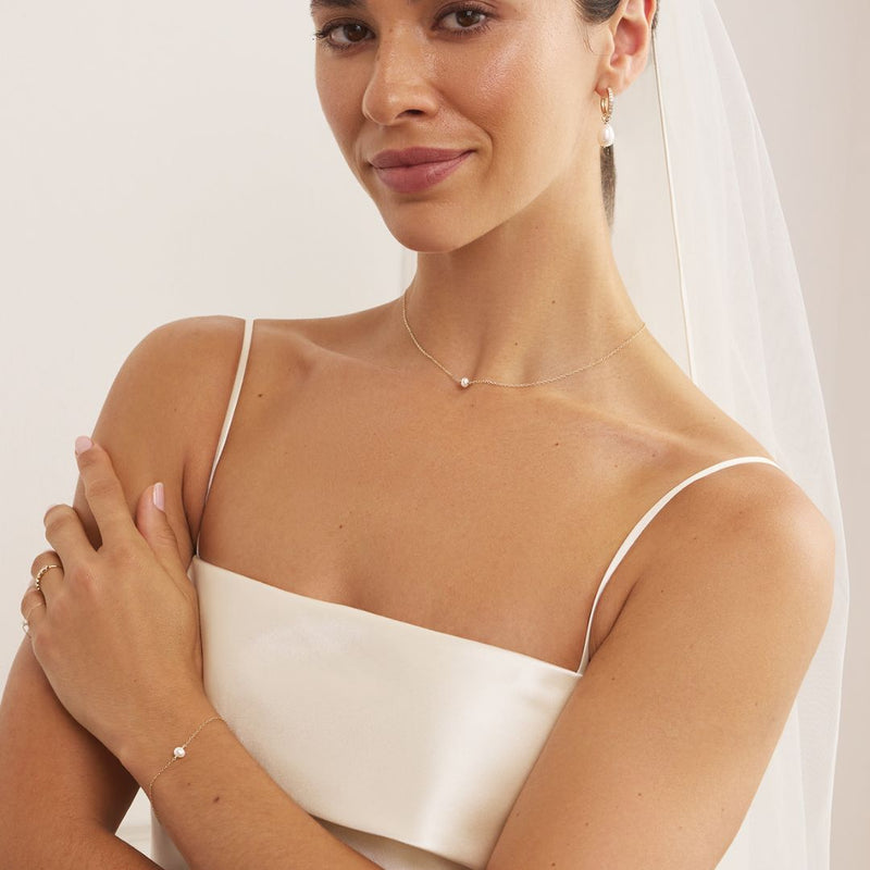 Gold Single Pearl Bracelet