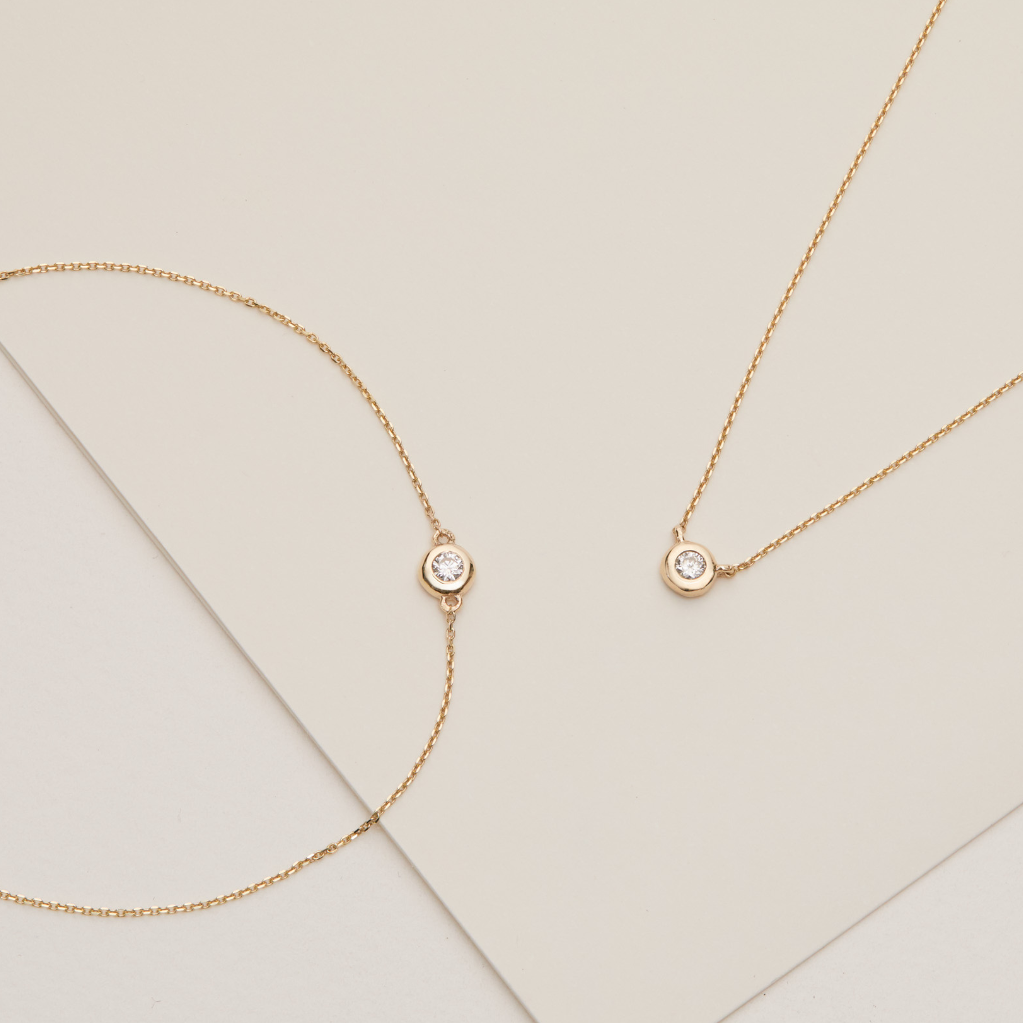 Silver-Tone Floating Crystal-Style Necklace